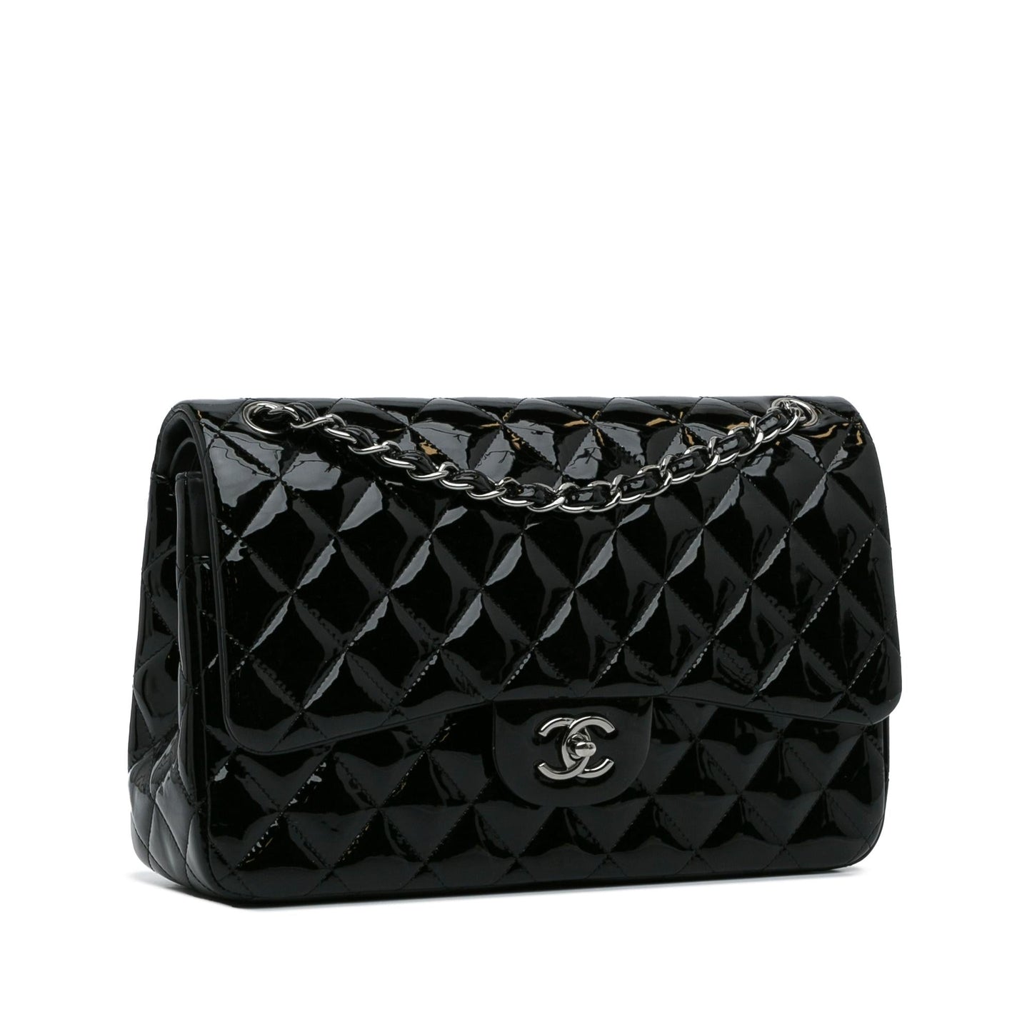 Chanel Jumbo Classic Patent Double Flap SHG-bJyJDD Handbag