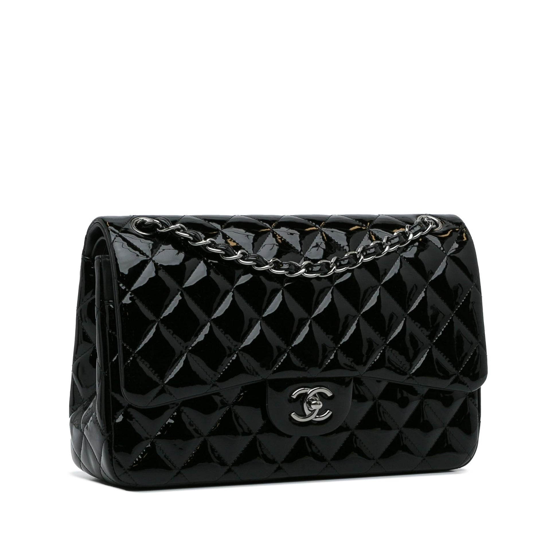 Chanel Jumbo Classic Patent Double Flap SHG-bJyJDD Handbag