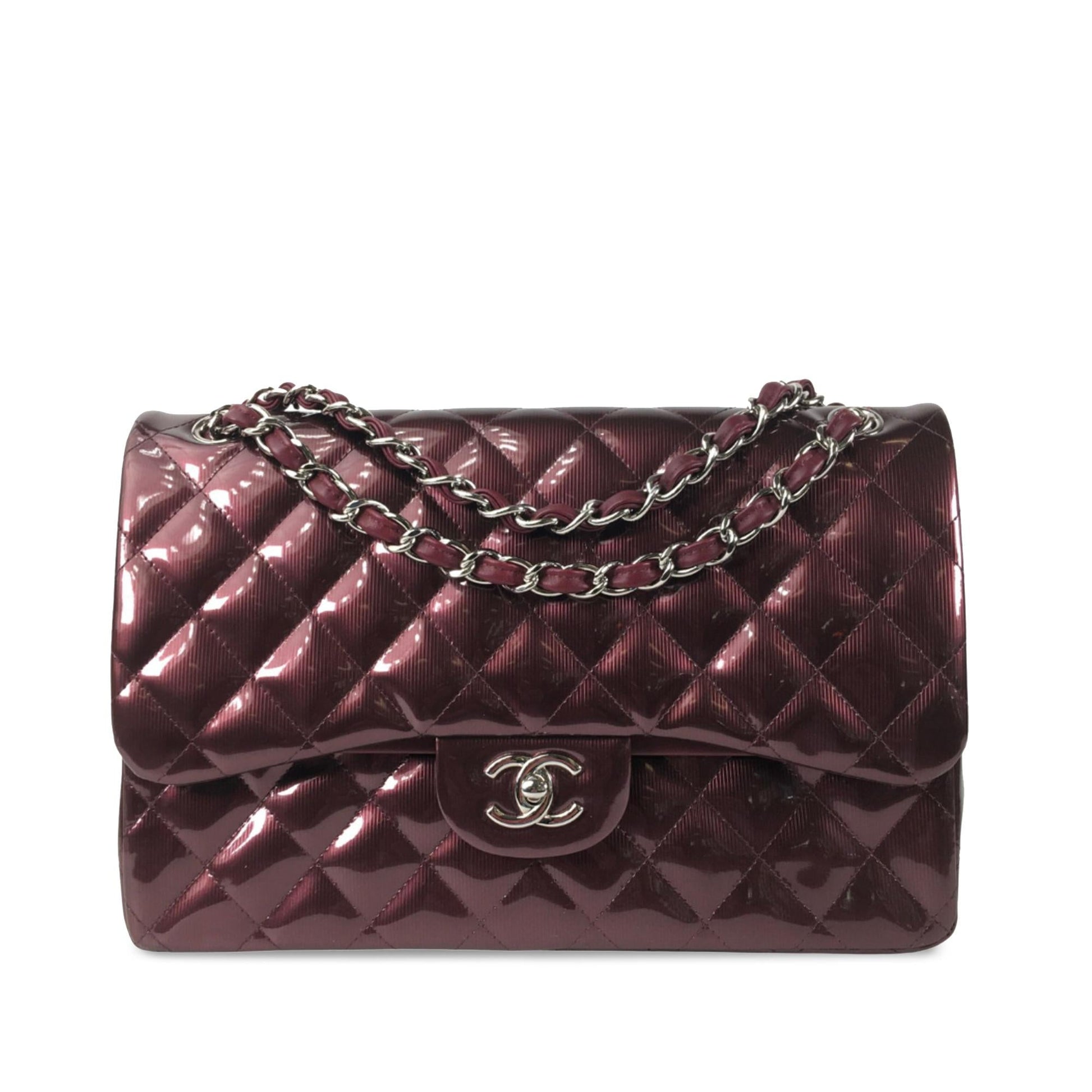 Chanel Jumbo Classic Patent Double Flap SHG-l8CmEd Handbag