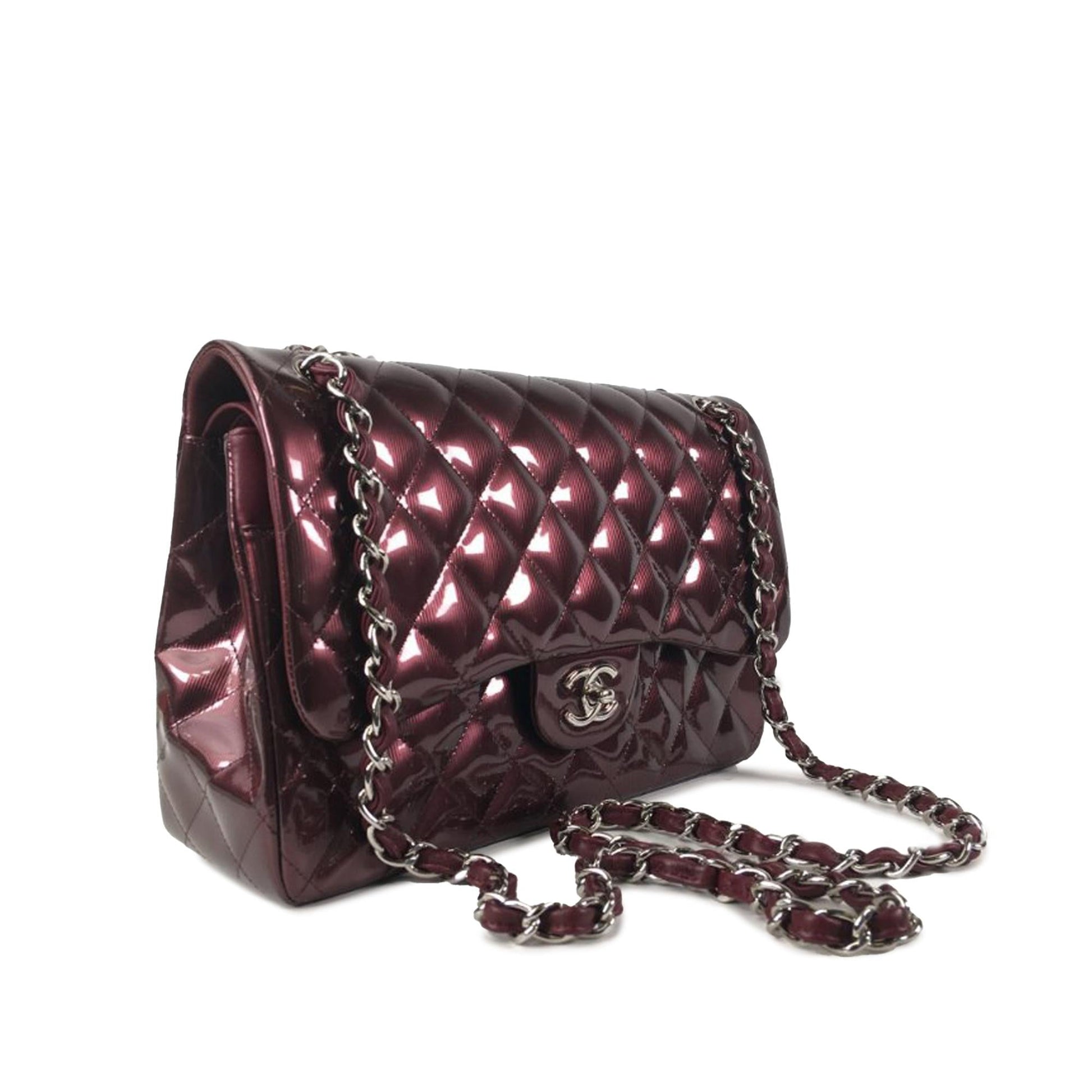 Chanel Jumbo Classic Patent Double Flap SHG-l8CmEd Handbag
