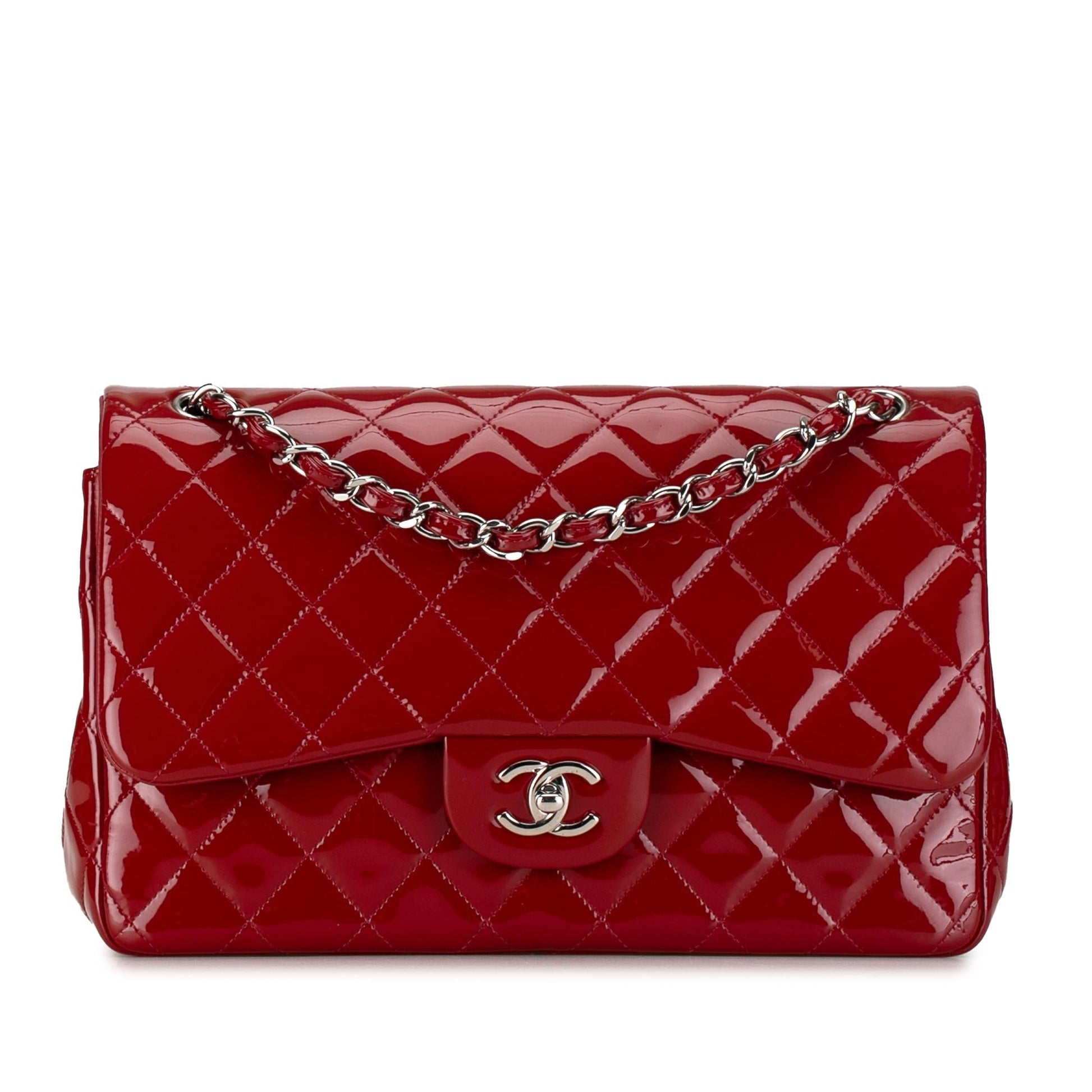 Chanel Jumbo Classic Patent Double Flap (Shg-Rg1Hzi) Bag