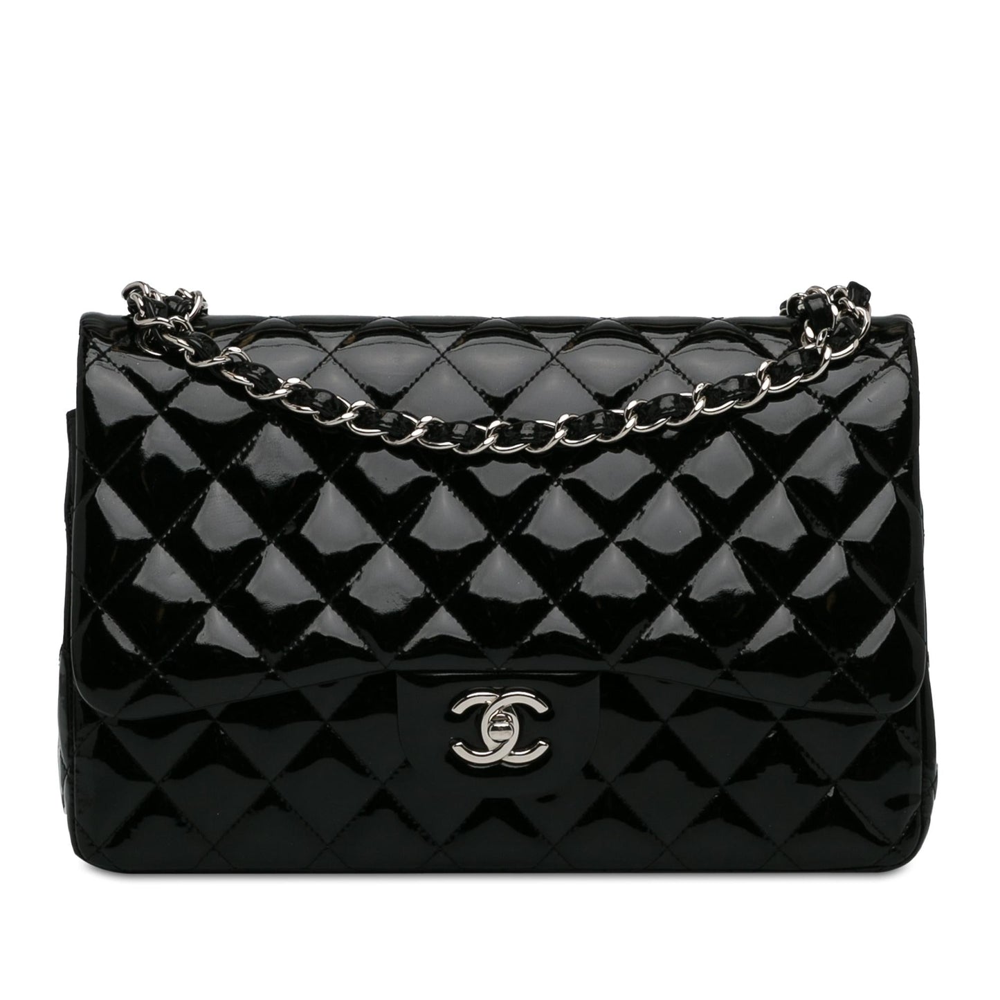 Chanel Jumbo Classic Patent Double Flap (Shg-Jl2Ojz) Bag