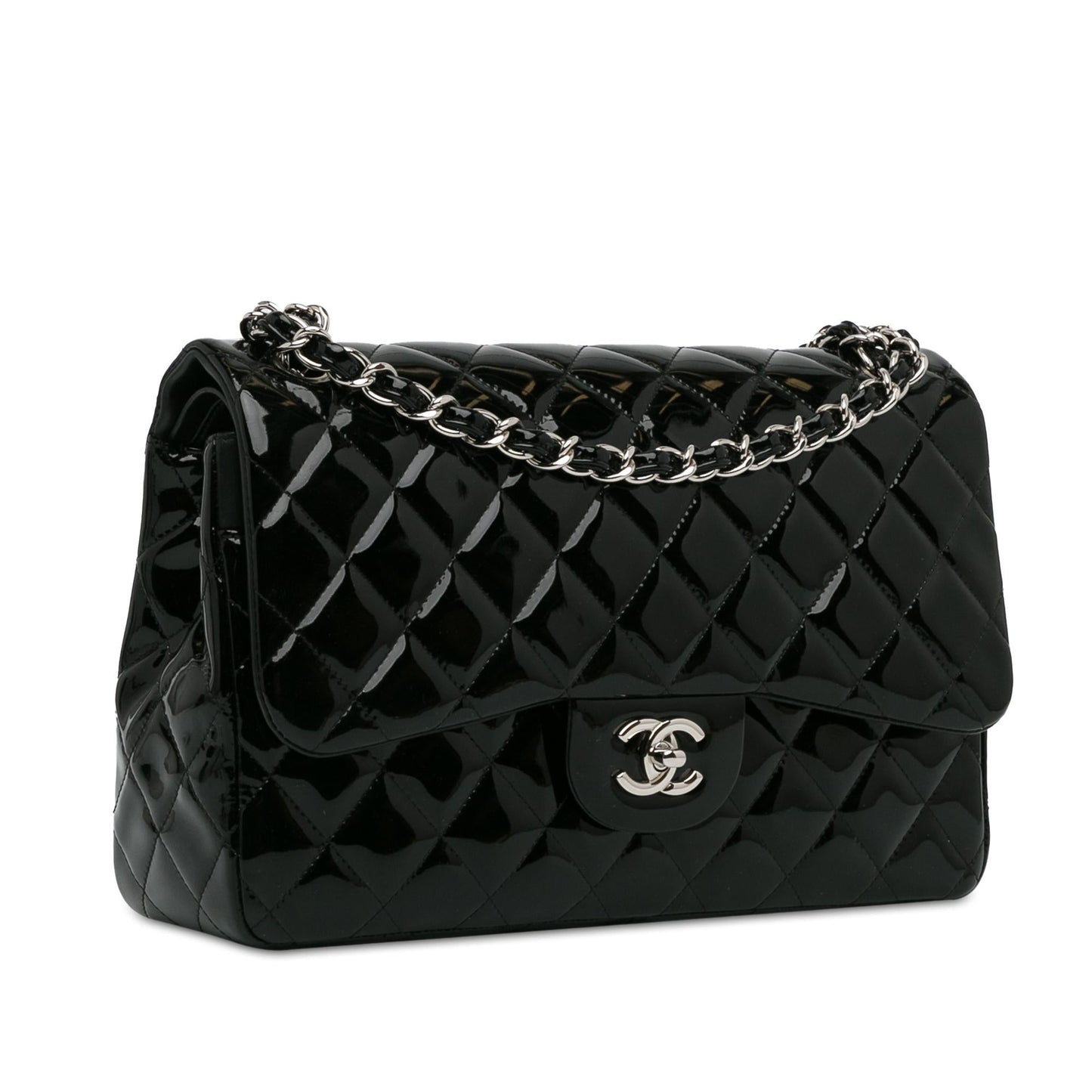 Chanel Jumbo Classic Patent Double Flap (Shg-Emgu8N) Bag
