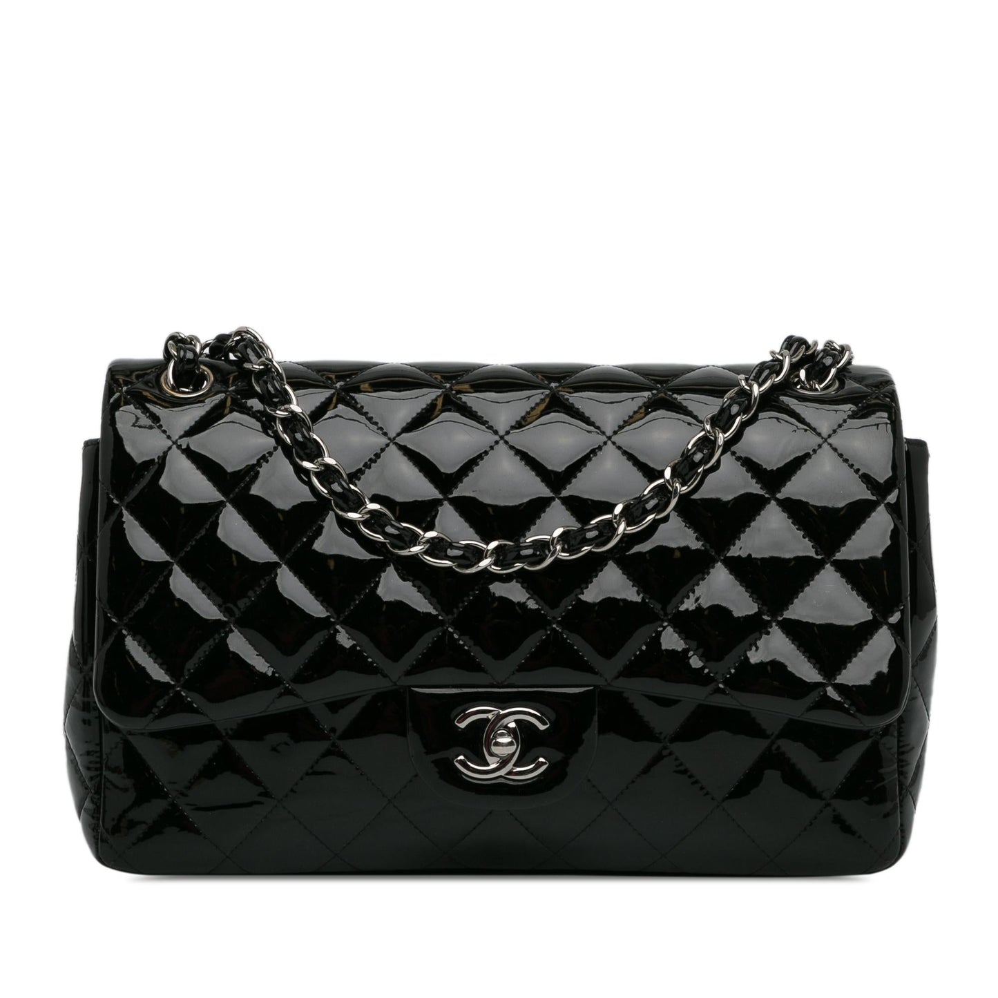Chanel Jumbo Classic Patent Double Flap (Shg-N1Uthv) Bag