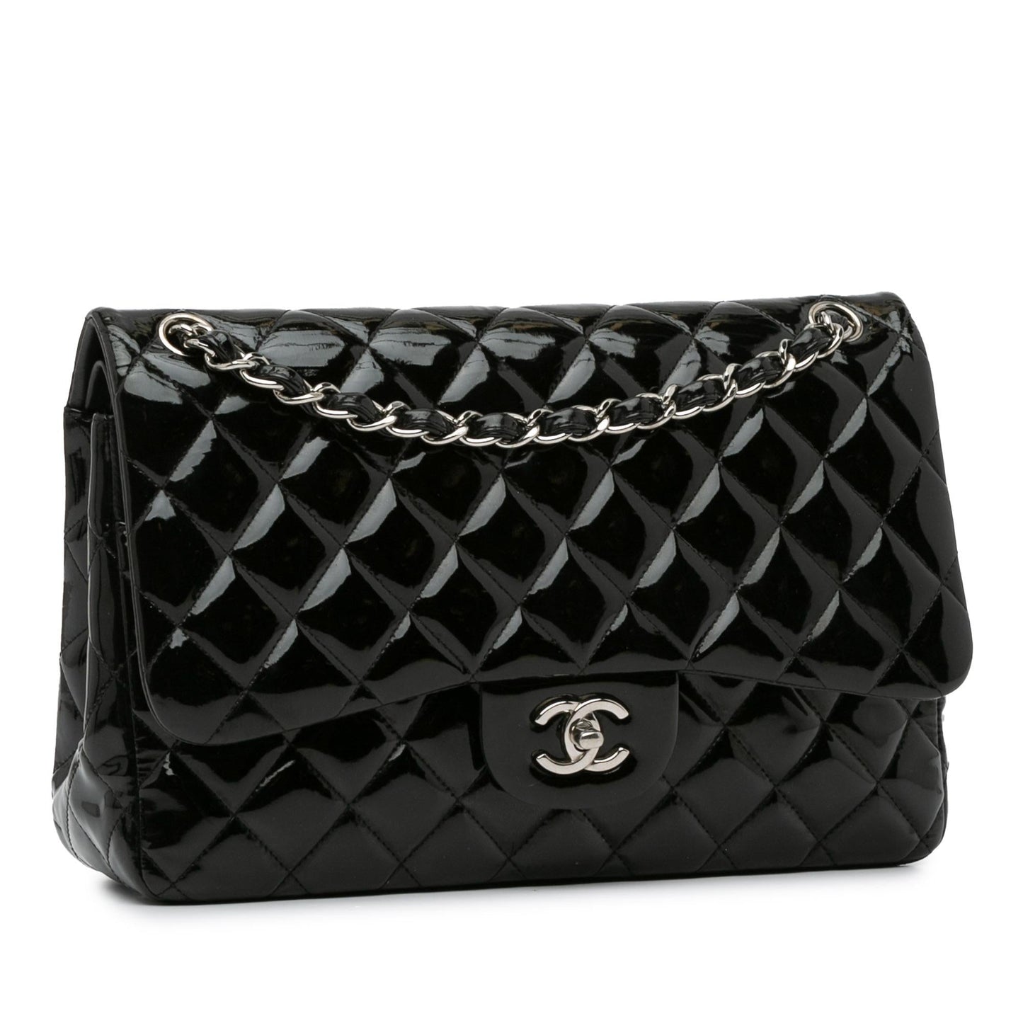 Chanel Jumbo Classic Patent Double Flap SHG-67ErRs Handbag