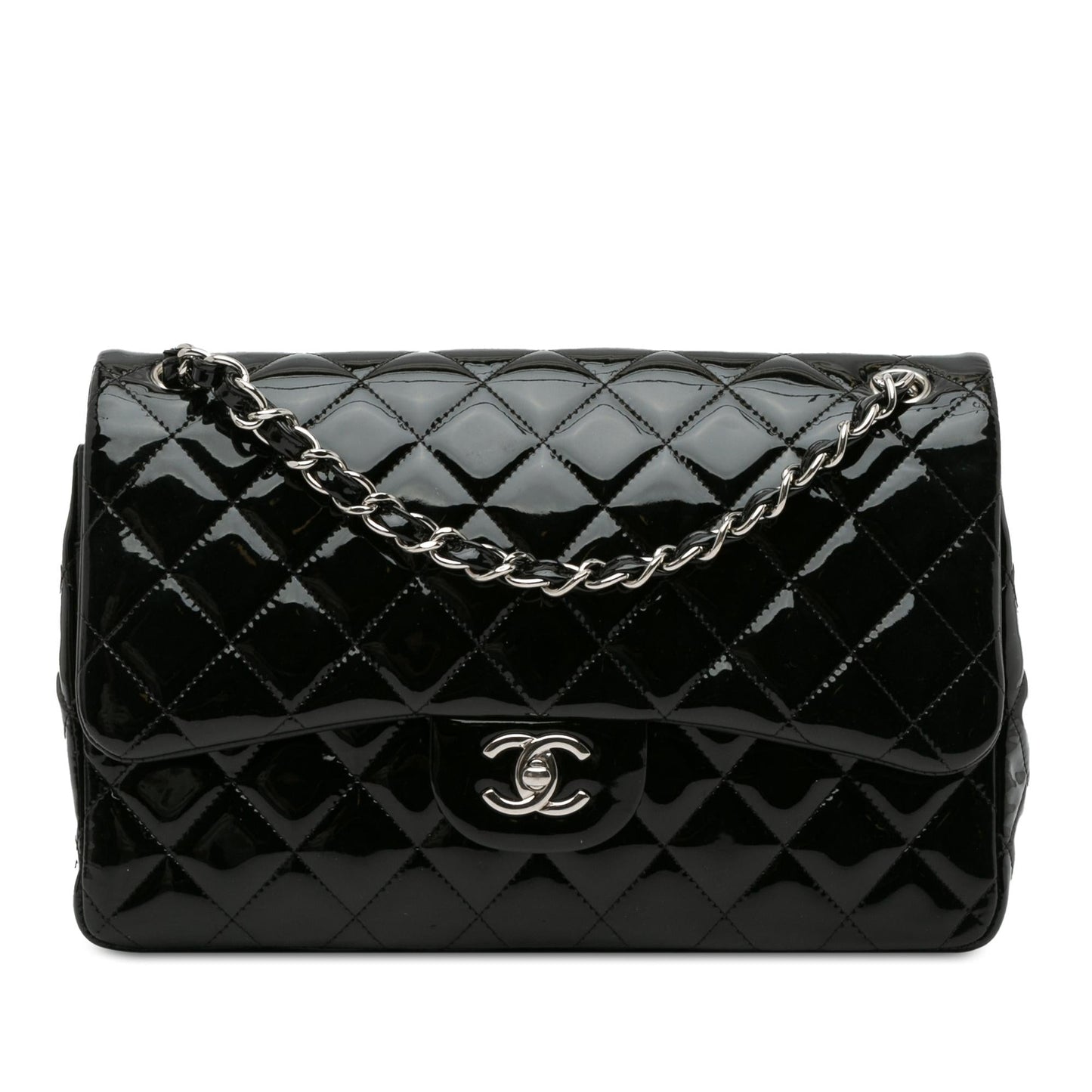 Chanel Jumbo Classic Patent Double Flap SHG-gJqseL Handbag