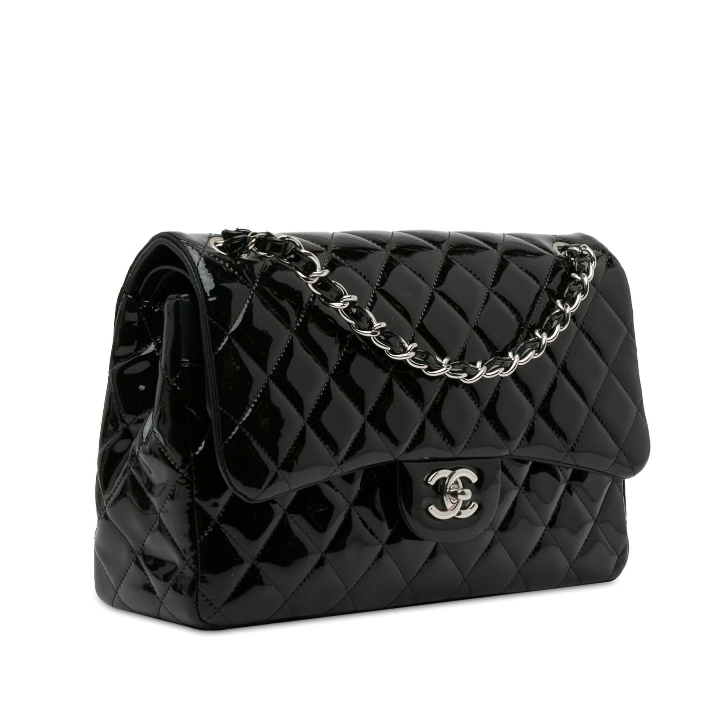 Chanel Jumbo Classic Patent Double Flap SHG-gJqseL Handbag