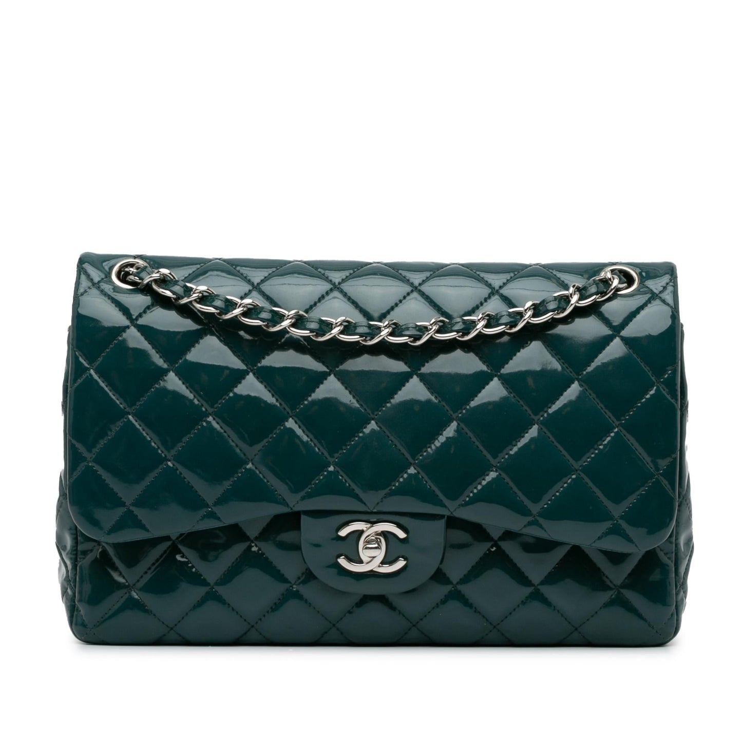 Chanel Jumbo Classic Patent Double Flap SHG-A8oS33 Handbag