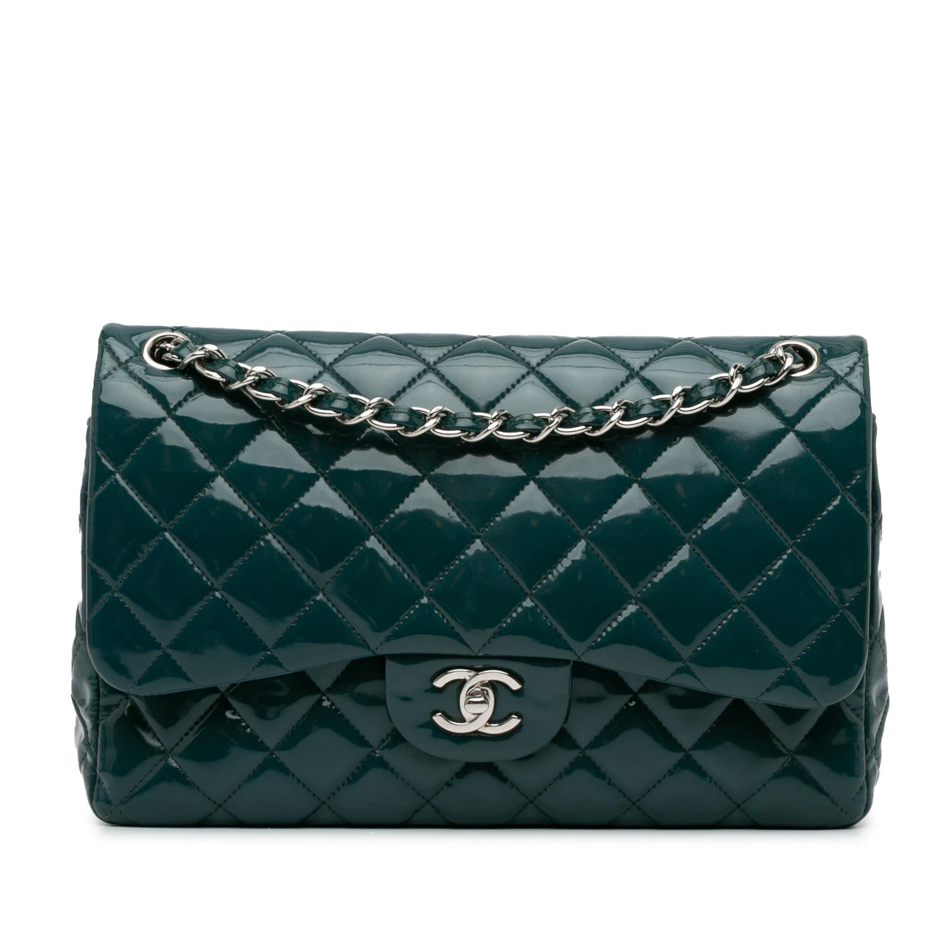 Chanel Jumbo Classic Patent Double Flap SHG-A8oS33 Handbag