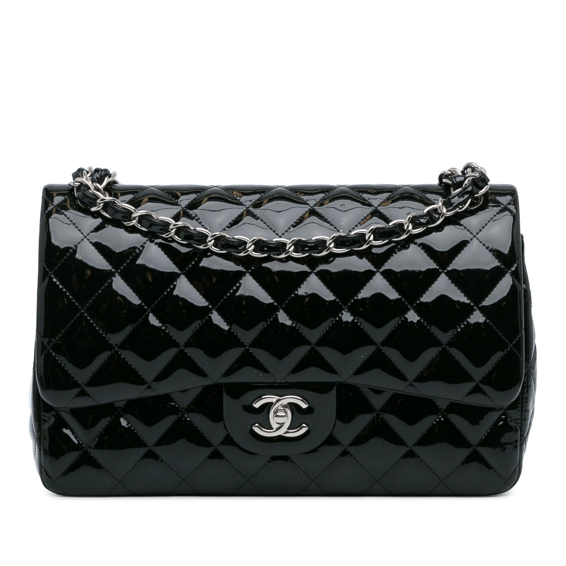 Chanel Jumbo Classic Patent Double Flap SHG-OHbgvl Handbag