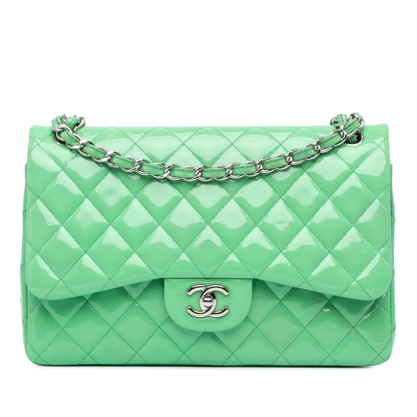 Chanel Jumbo Classic Patent Double Flap SHG-vCasJx Handbag