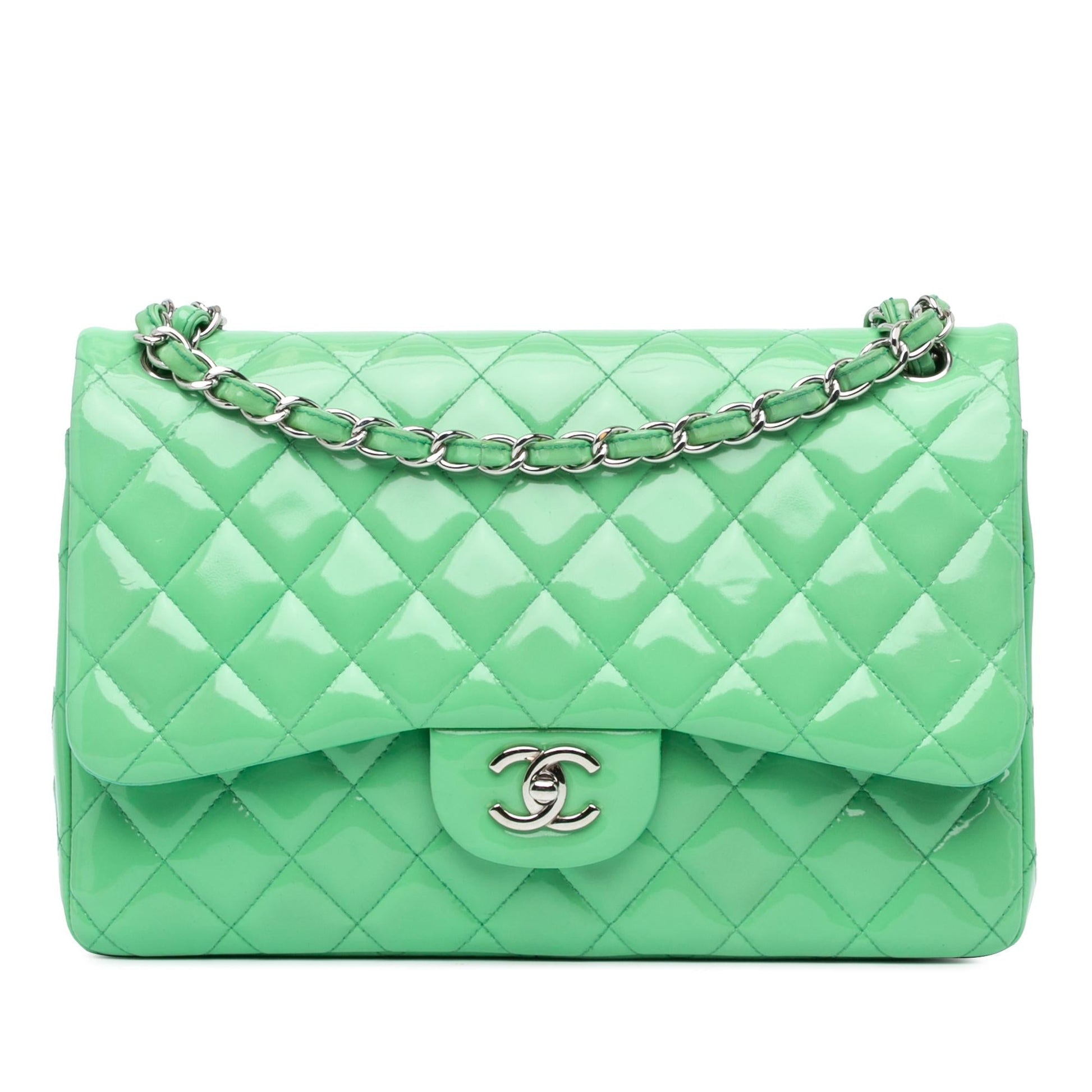 Chanel Jumbo Classic Patent Double Flap SHG-vCasJx Handbag