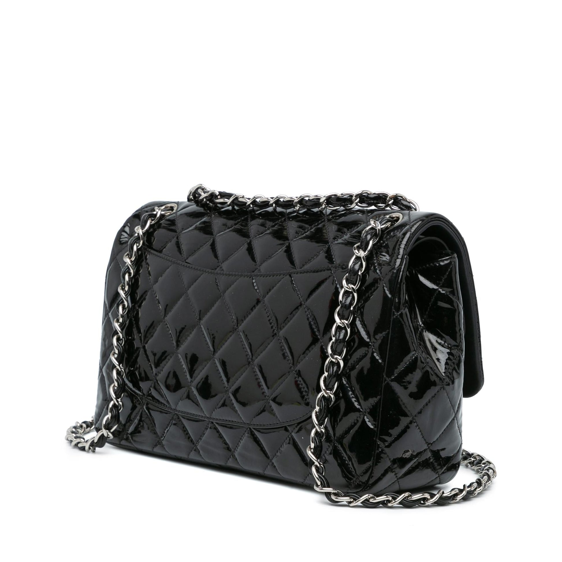 Chanel Jumbo Classic Patent Double Flap SHG-vKYDDo Handbag
