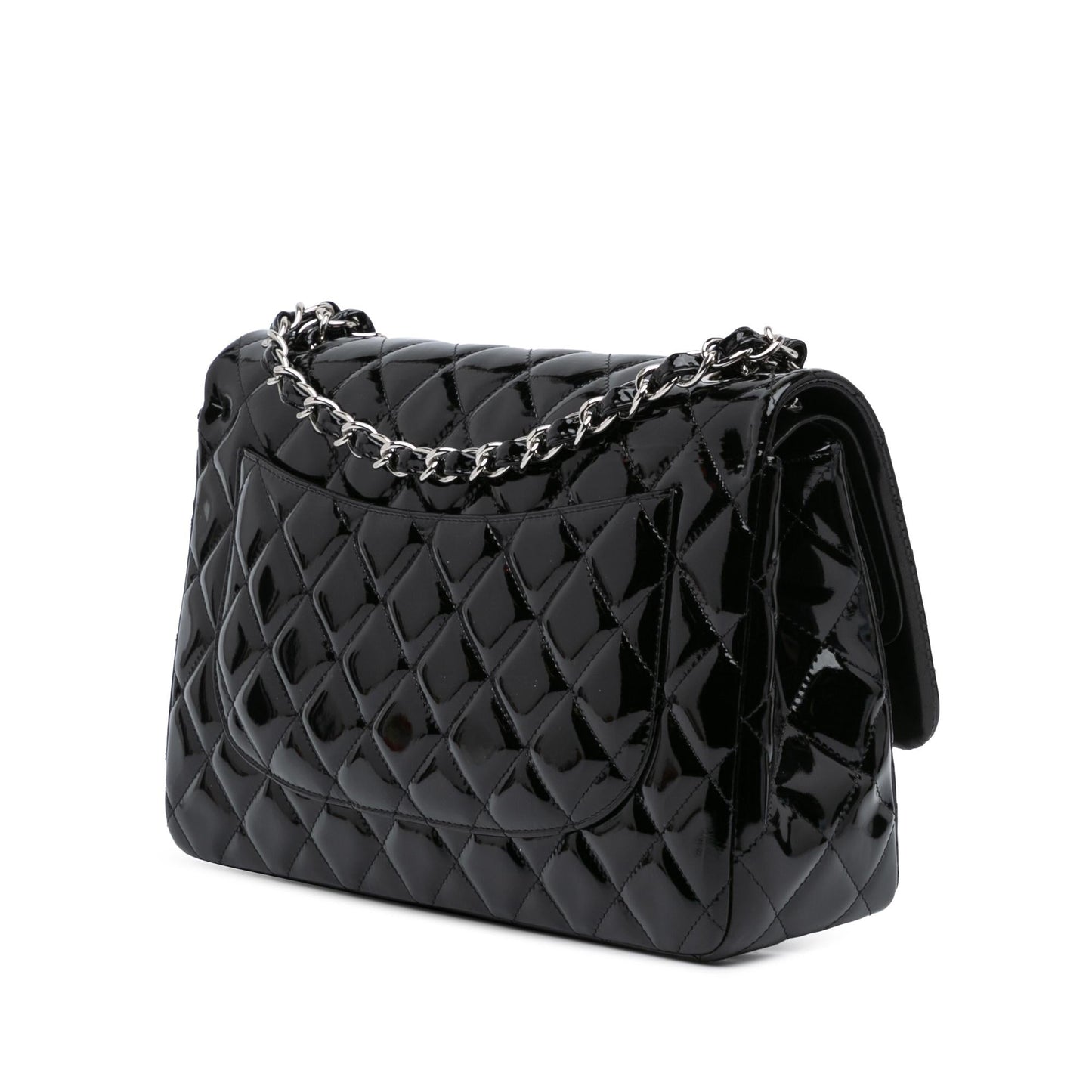 Chanel Jumbo Classic Patent Double Flap Handbag