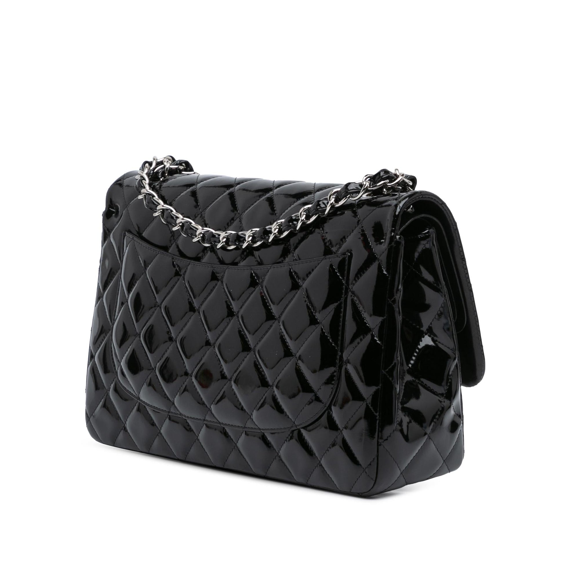 Chanel Jumbo Classic Patent Double Flap Handbag