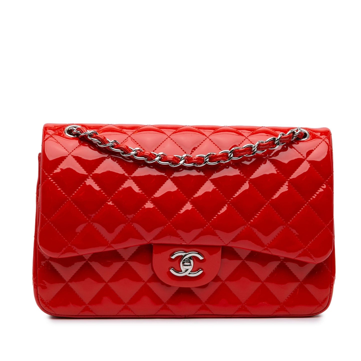 Chanel Jumbo Classic Patent Double Flap Handbag Double Flap