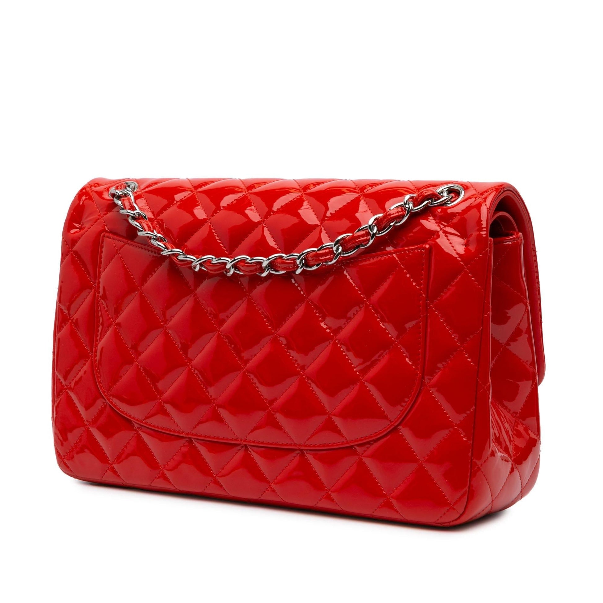 Chanel Jumbo Classic Patent Double Flap Handbag Double Flap