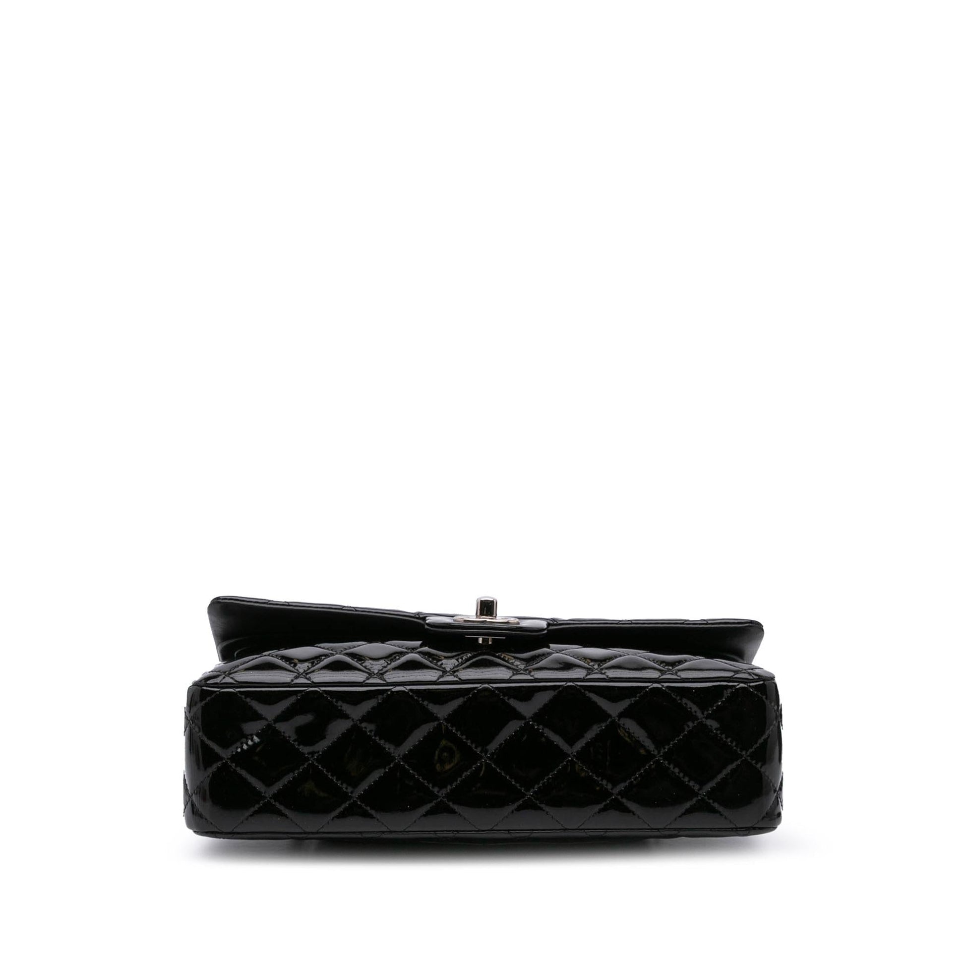 Chanel Jumbo Classic Patent Double Flap Handbag Flap 2