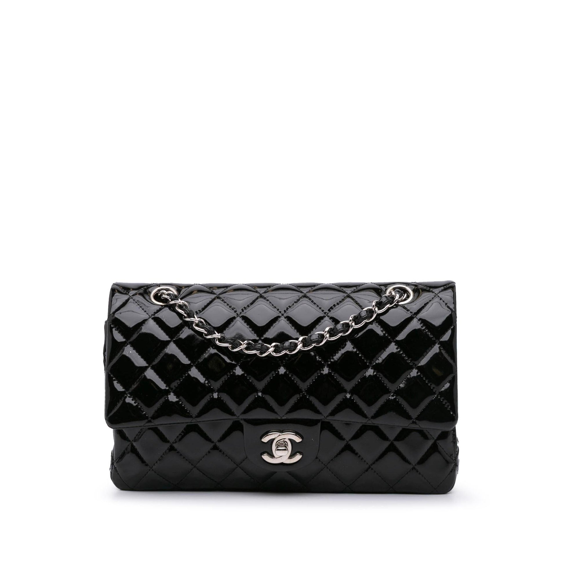Chanel Jumbo Classic Patent Double Flap Handbag Flap 2
