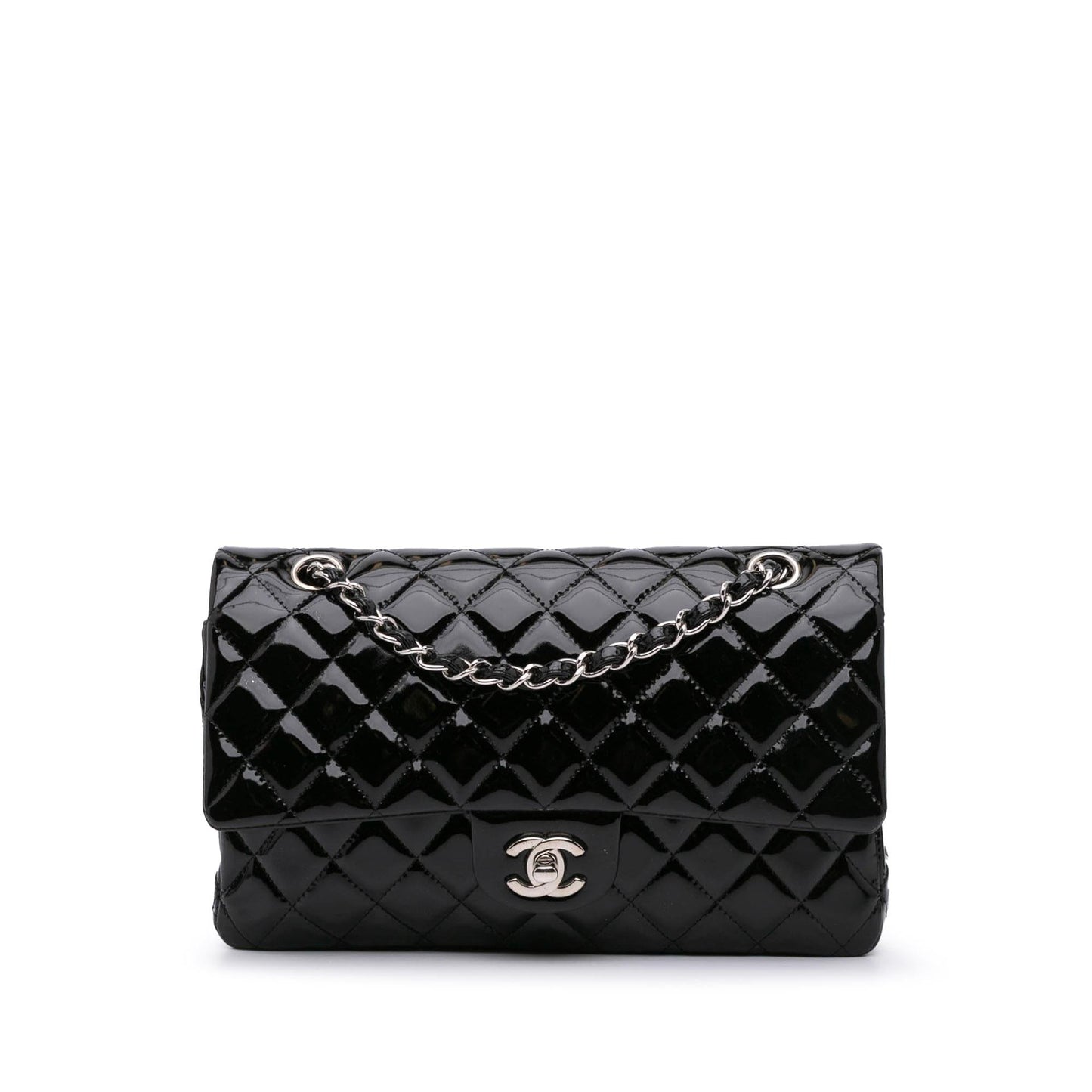 Chanel Jumbo Classic Patent Double Flap Handbag Flap 7