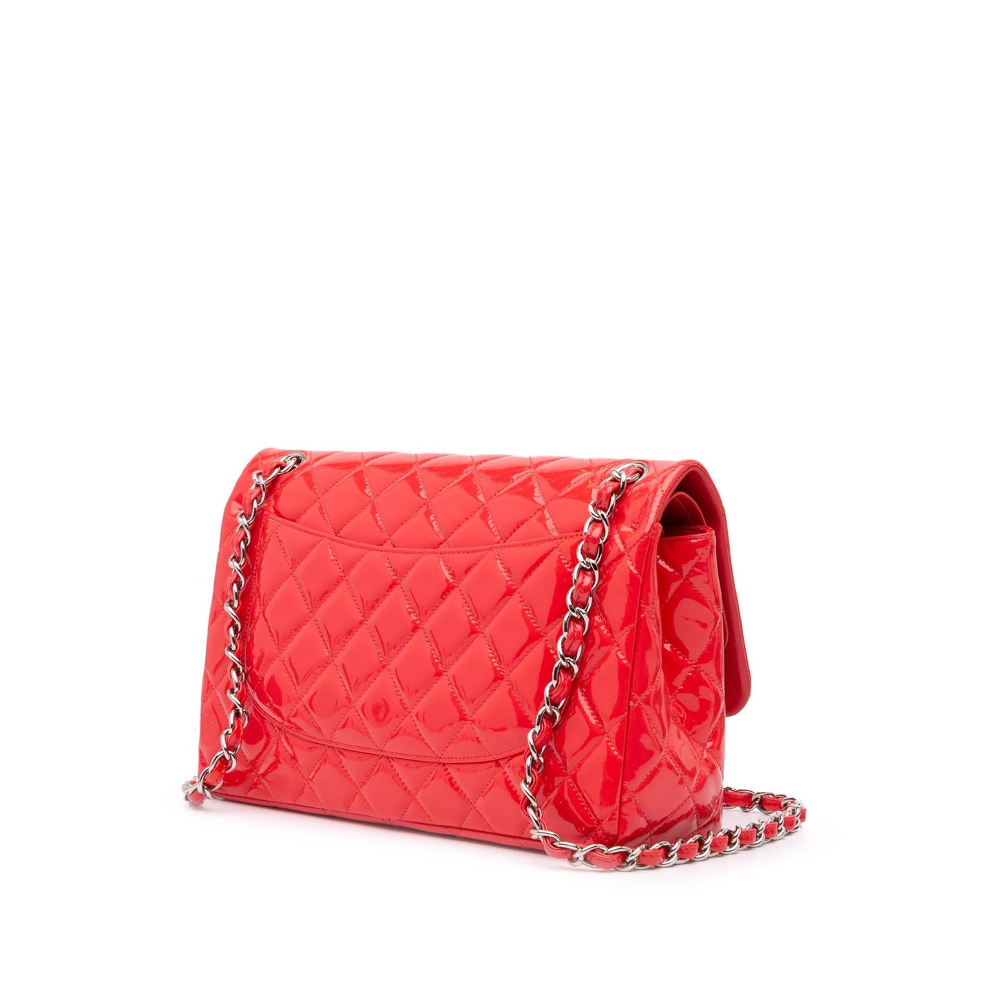 Chanel Jumbo Classic Patent Double Flap Handbag Flap 4