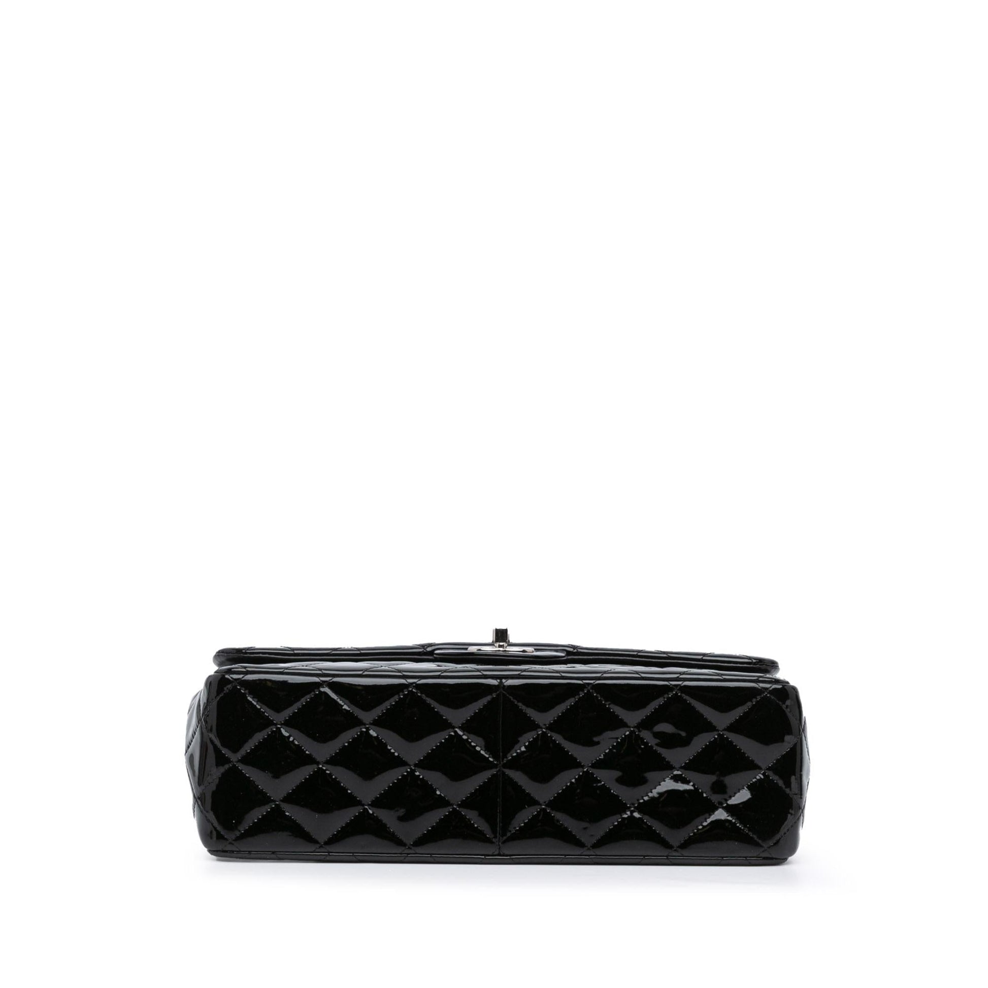 Chanel Jumbo Classic Patent Double Flap Handbag Flap 10