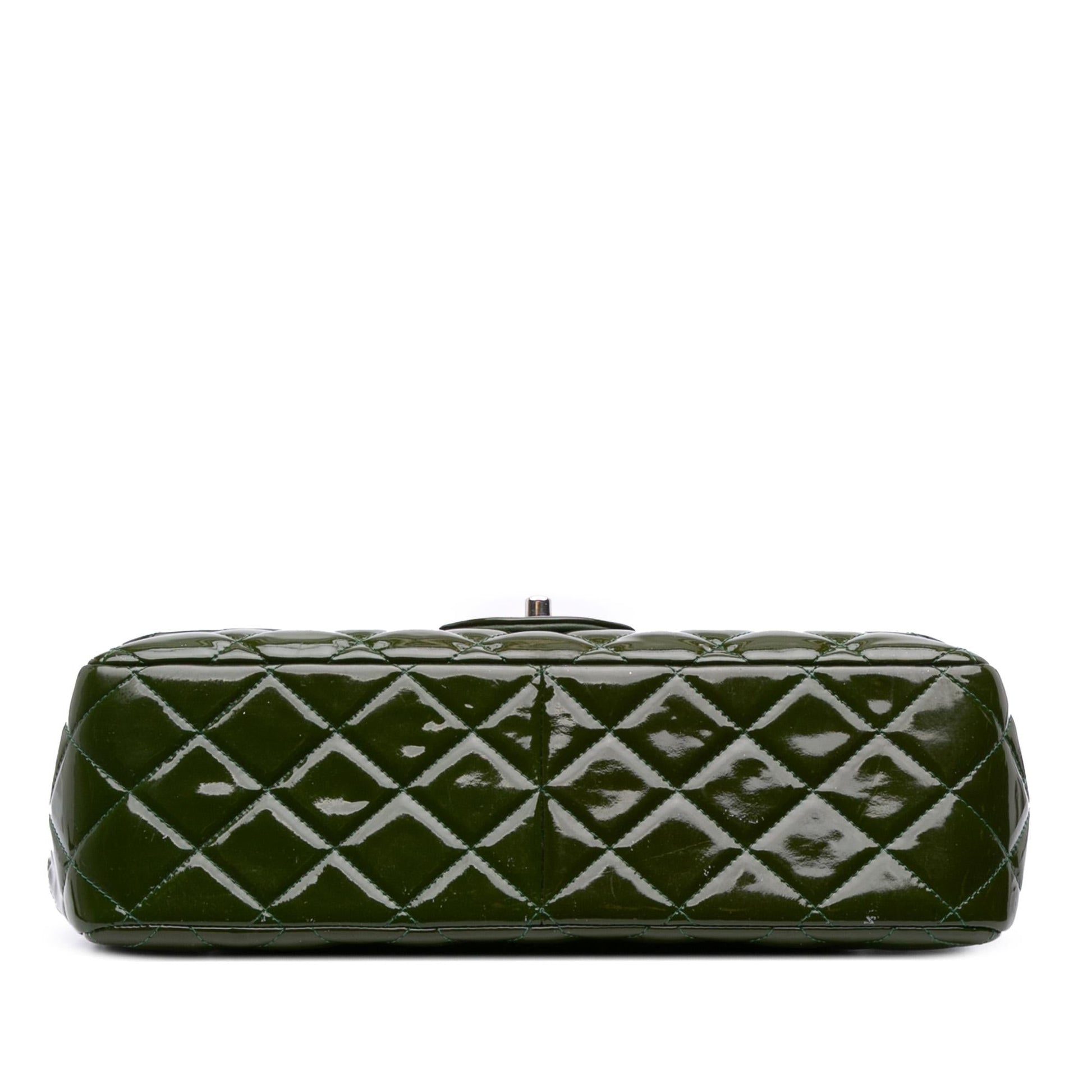 Chanel Jumbo Classic Patent Double Flap Handbag Flap 12