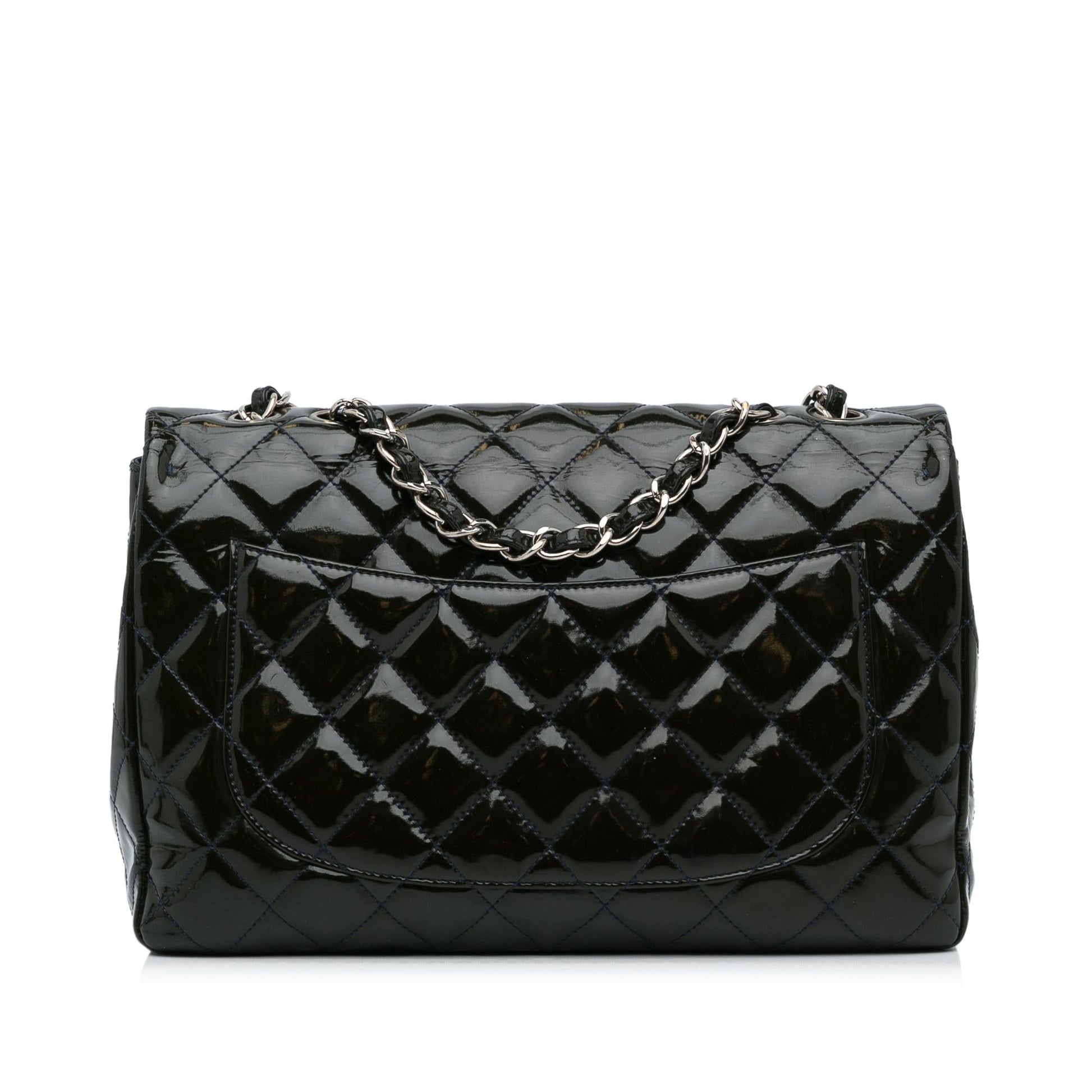 Chanel Jumbo Classic Patent Single Flap SHG-WIi3Tf Shoulder Bag