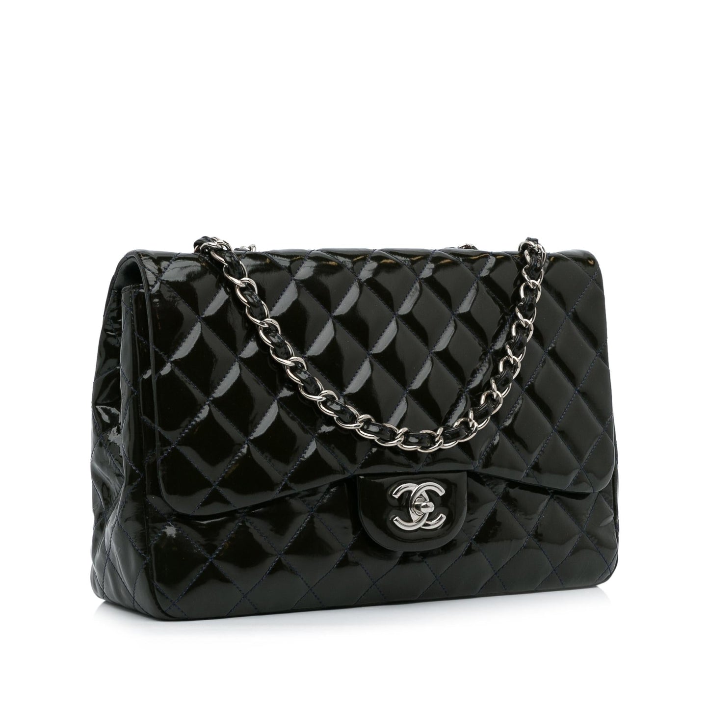 Chanel Jumbo Classic Patent Single Flap SHG-WIi3Tf Shoulder Bag