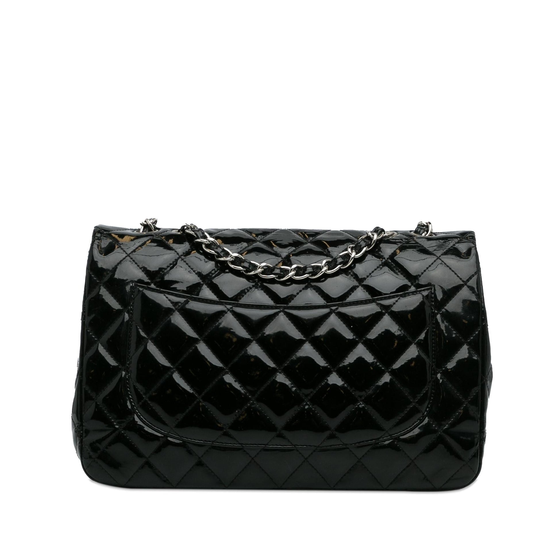 Chanel Jumbo Classic Patent Single Flap Bag (SHG-k7UqYV)