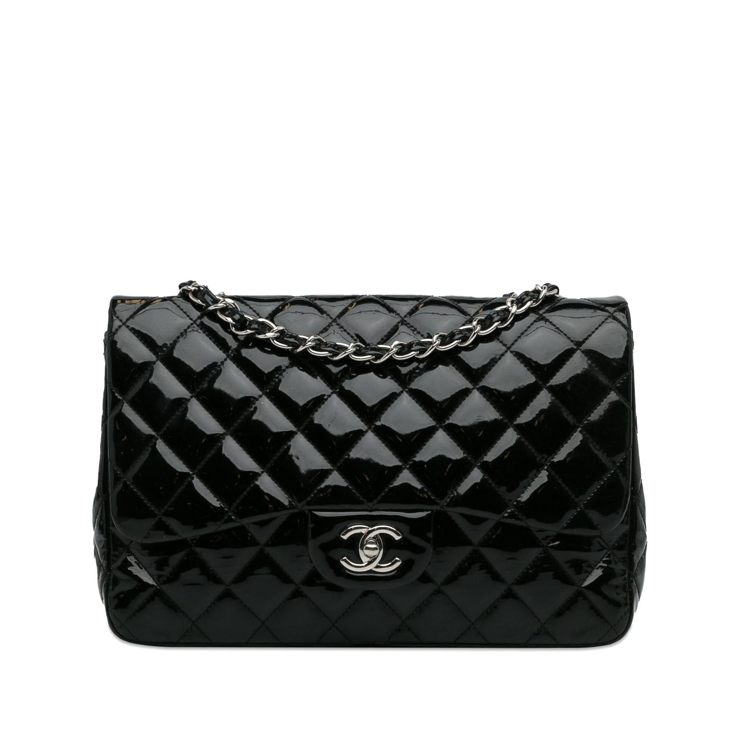 Chanel Jumbo Classic Patent Single Flap SHG-k7UqYV Shoulder Bag