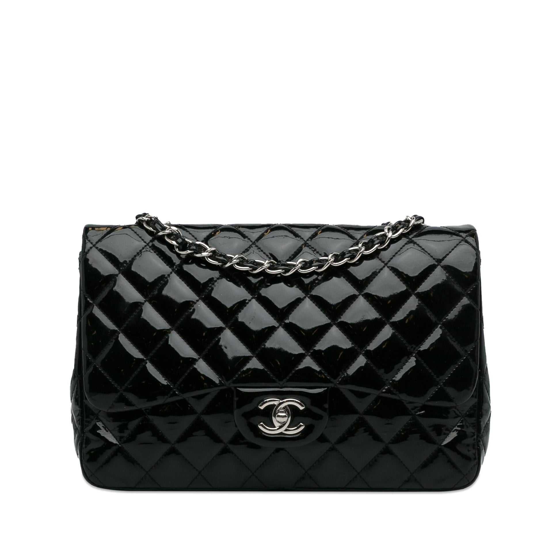 Chanel Jumbo Classic Patent Single Flap SHG-k7UqYV Shoulder Bag
