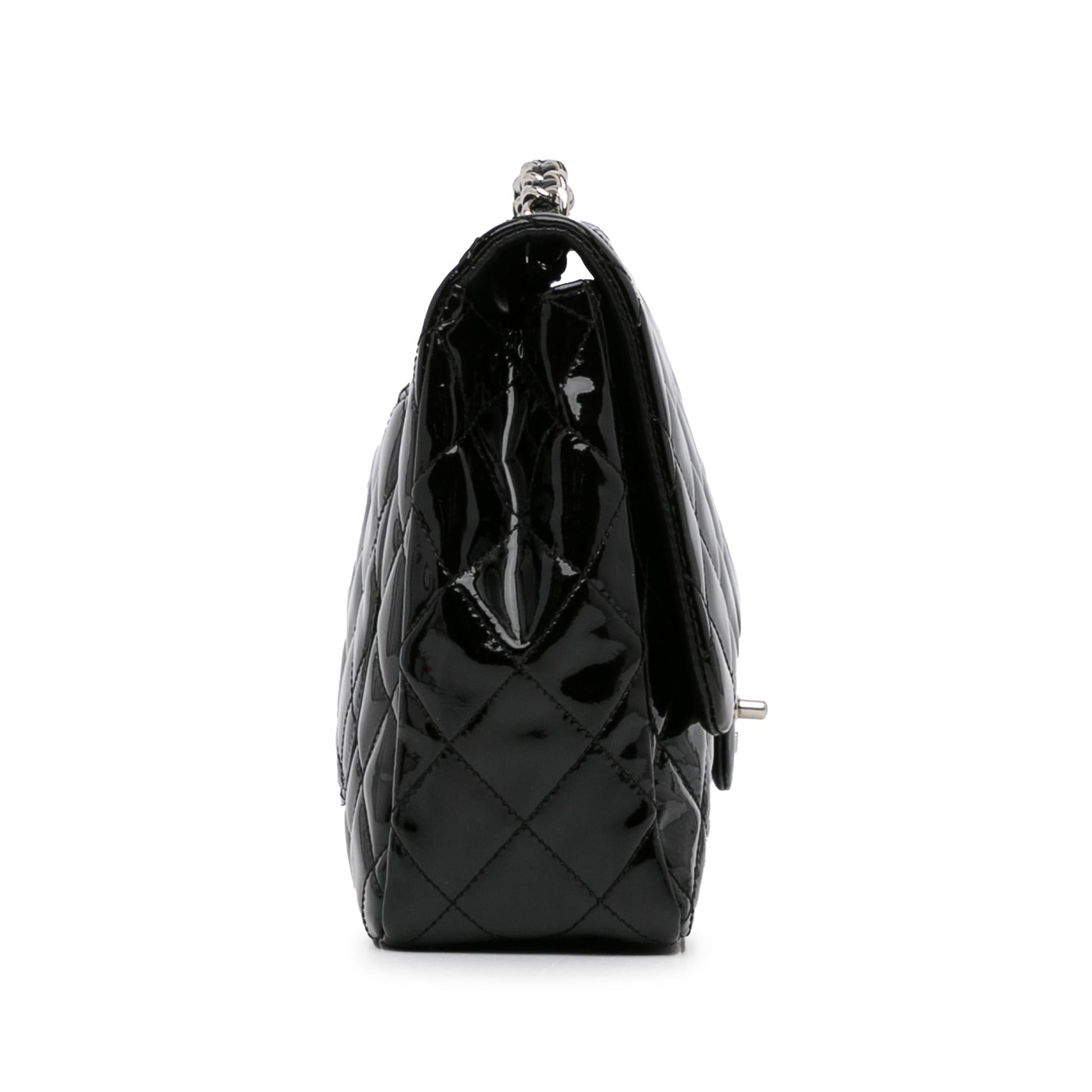 Chanel Jumbo Classic Patent Single Flap (Shg-0Irsah) Bag