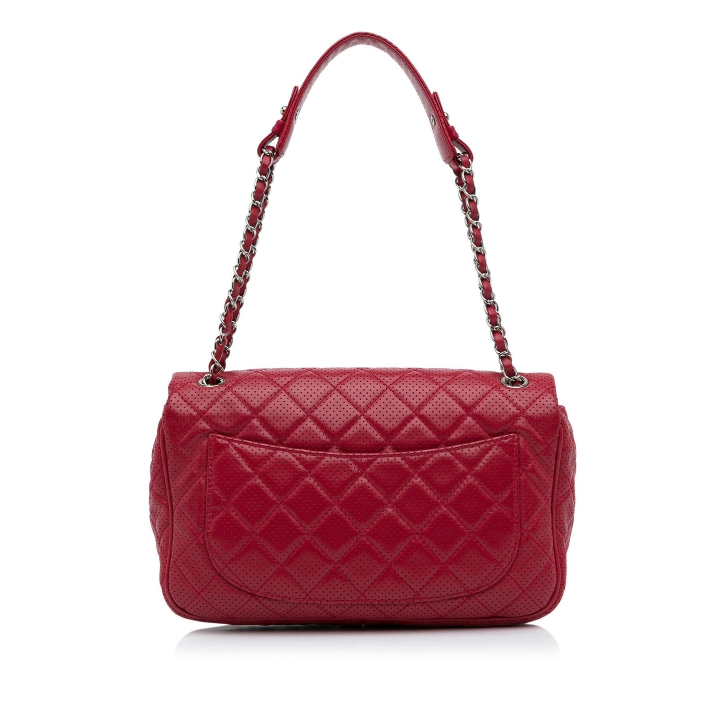 Chanel Jumbo Classic Perforated Lambskin Single Flap Handbag