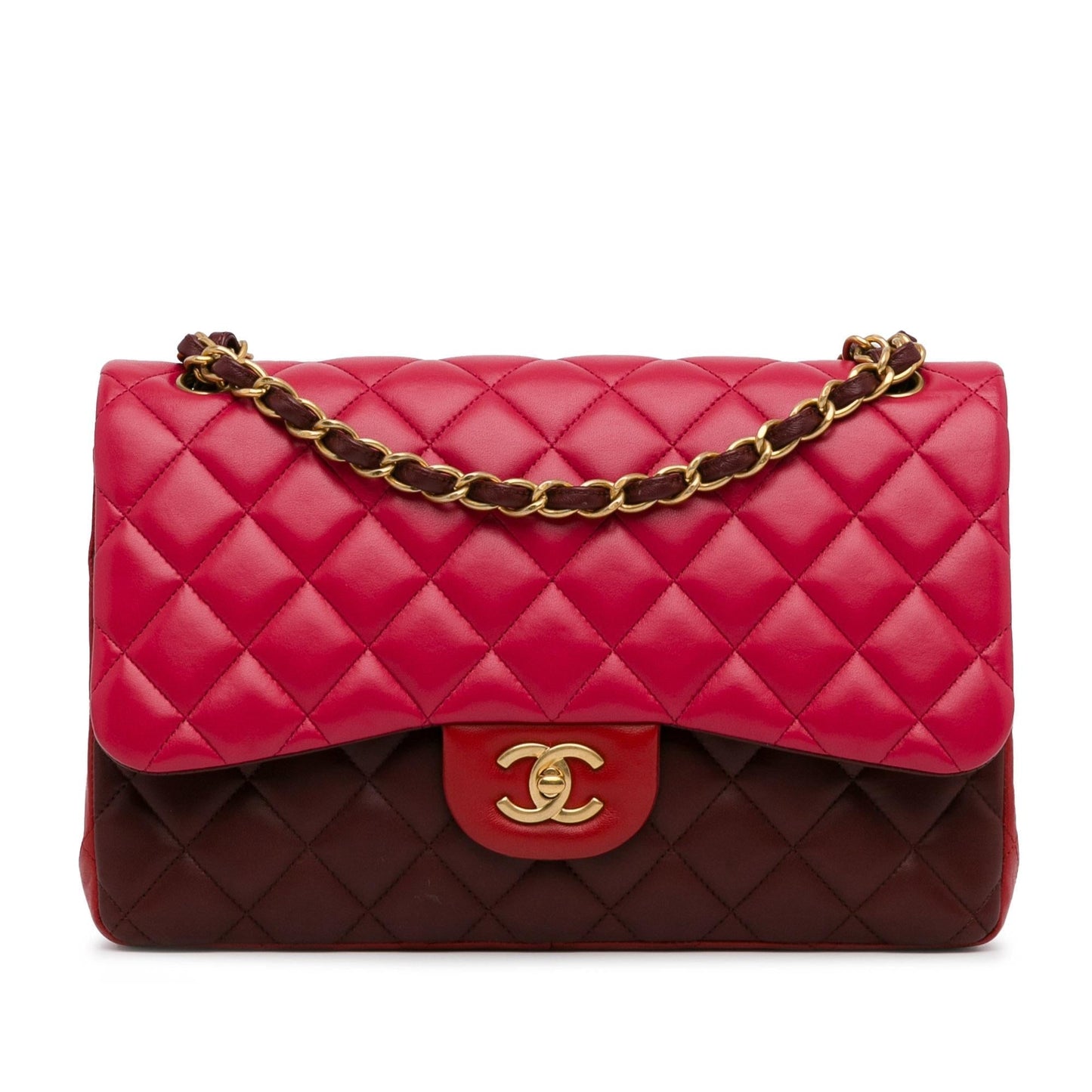 Chanel Jumbo Classic Tricolor Lambskin Double Flap (Shg-2Yycbu) Bag