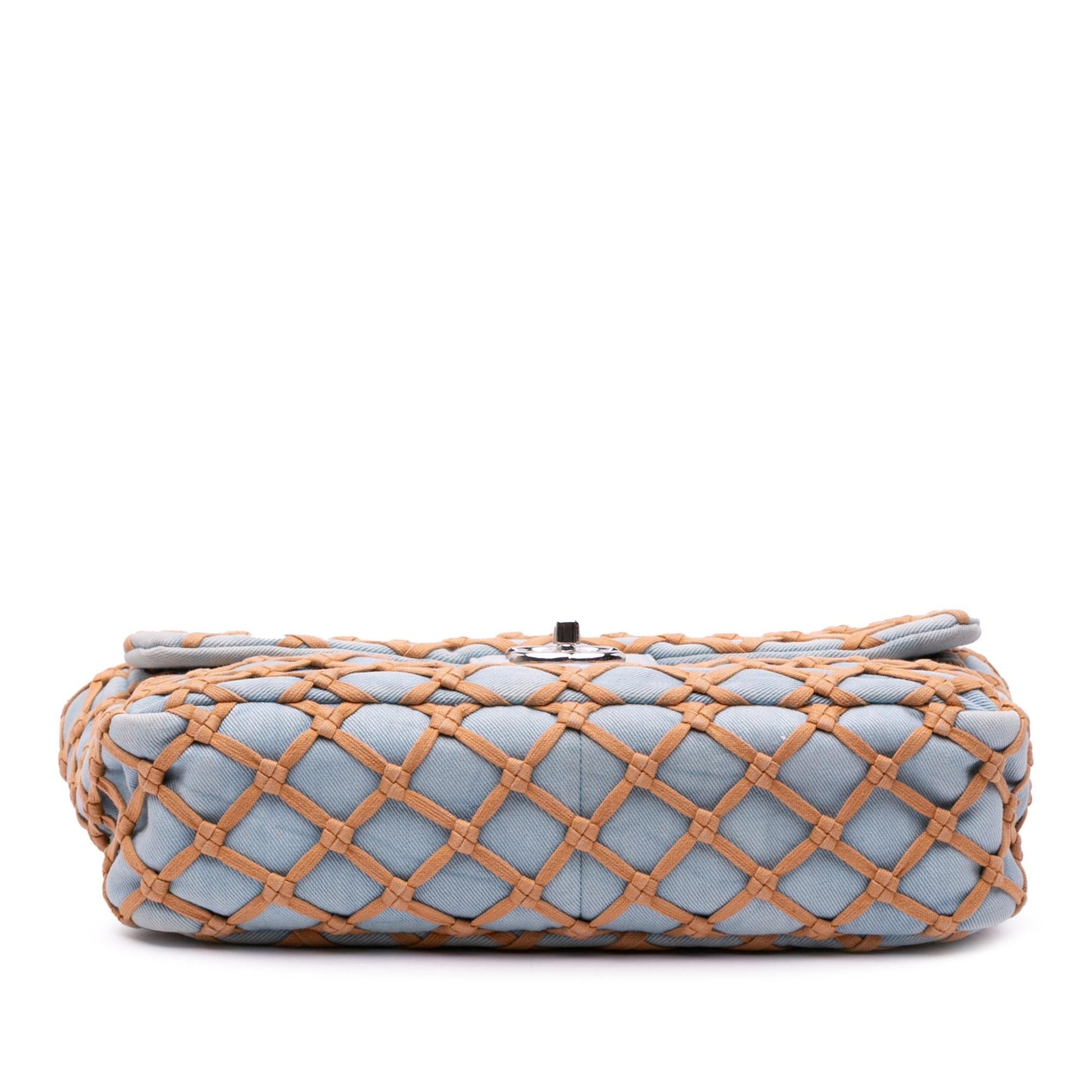 Chanel Jumbo Denim Canebiers Net Flap Handbag Flap 2