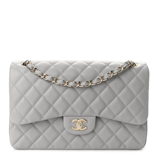 Chanel CLASSIC QUILTED CAVIAR JUMBO DOUBLE FLAP Shoulder Bag