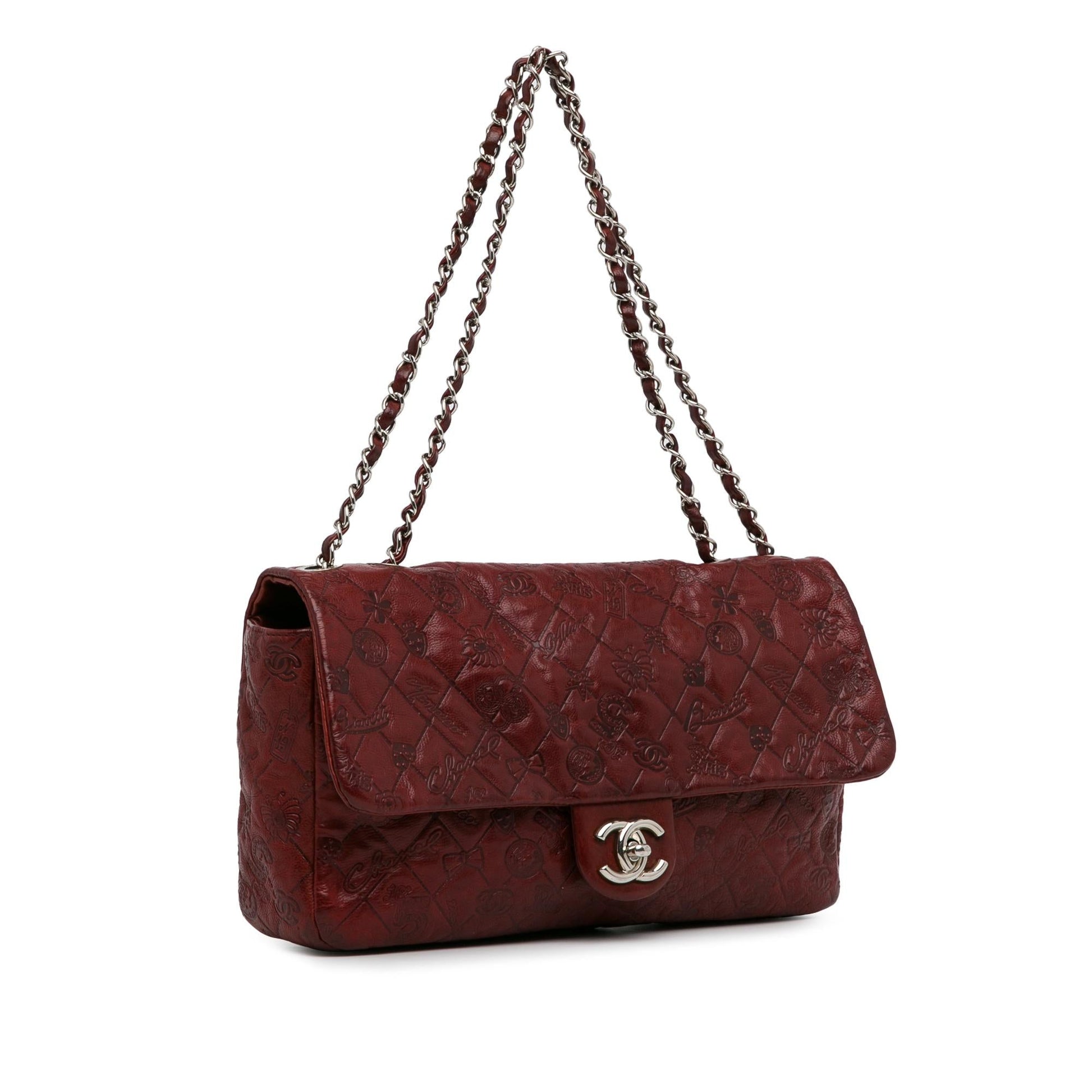 Chanel Jumbo Embossed Calfskin Lucky Symbols Flap Handbag