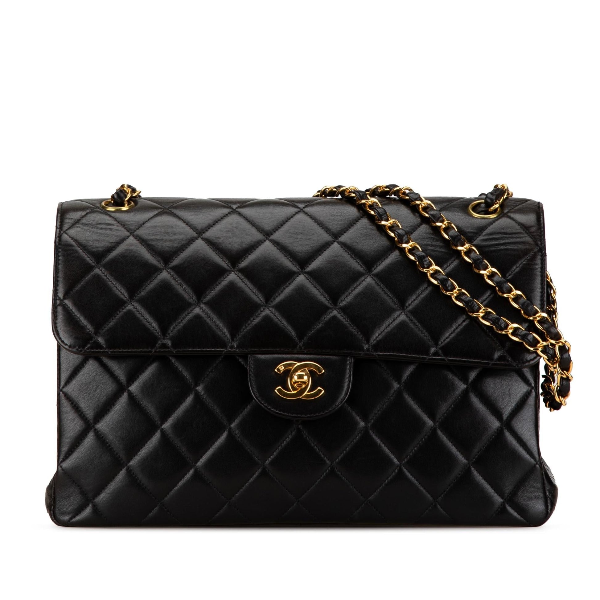 Chanel Jumbo Lambskin Double Sided Flap Handbag