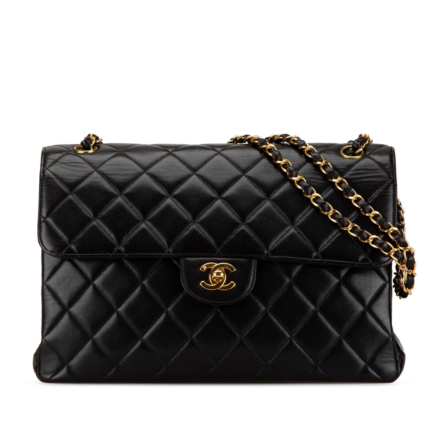 Chanel Jumbo Lambskin Double Sided Flap Handbag Flap 1