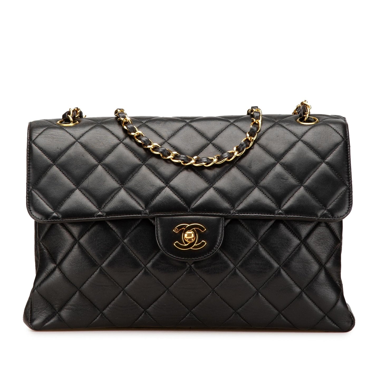 Chanel Jumbo Lambskin Double Sided Flap Handbag Flap 2