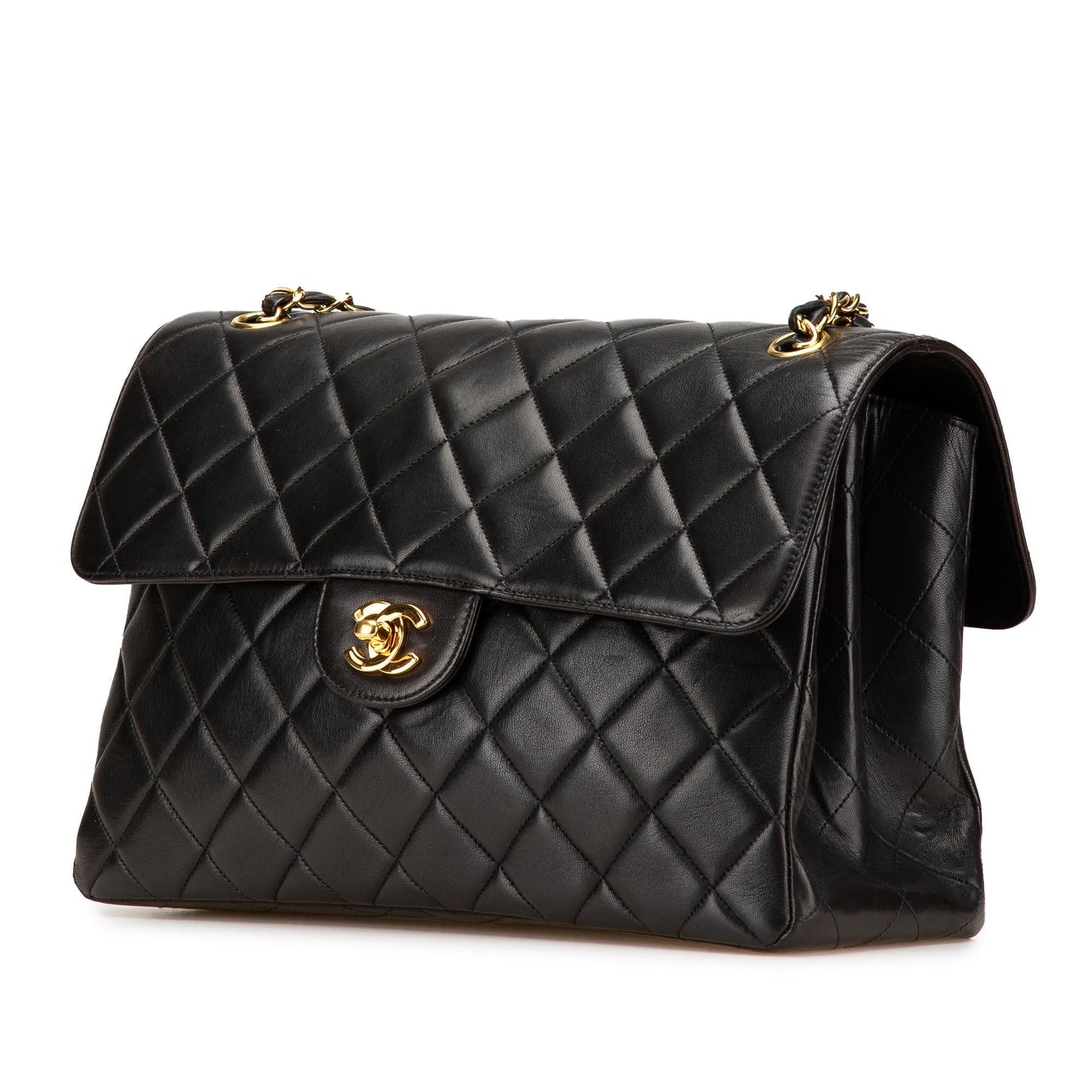 Chanel Jumbo Lambskin Double Sided Flap Handbag Flap 2