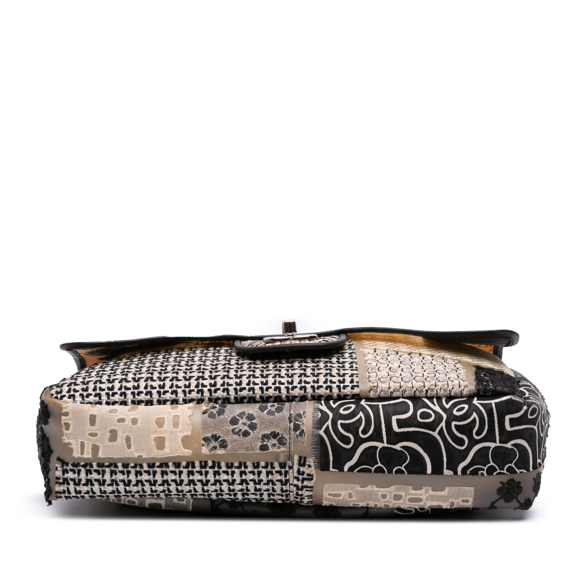 Chanel Jumbo PVC Tweed Patchwork Single Flap Handbag