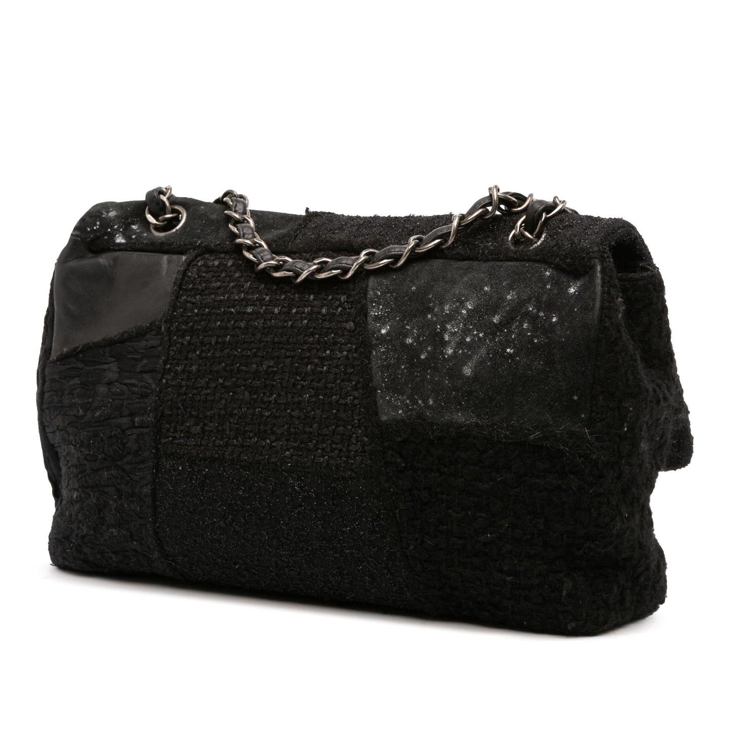Chanel Jumbo Patchwork Tweed Flap Handbag