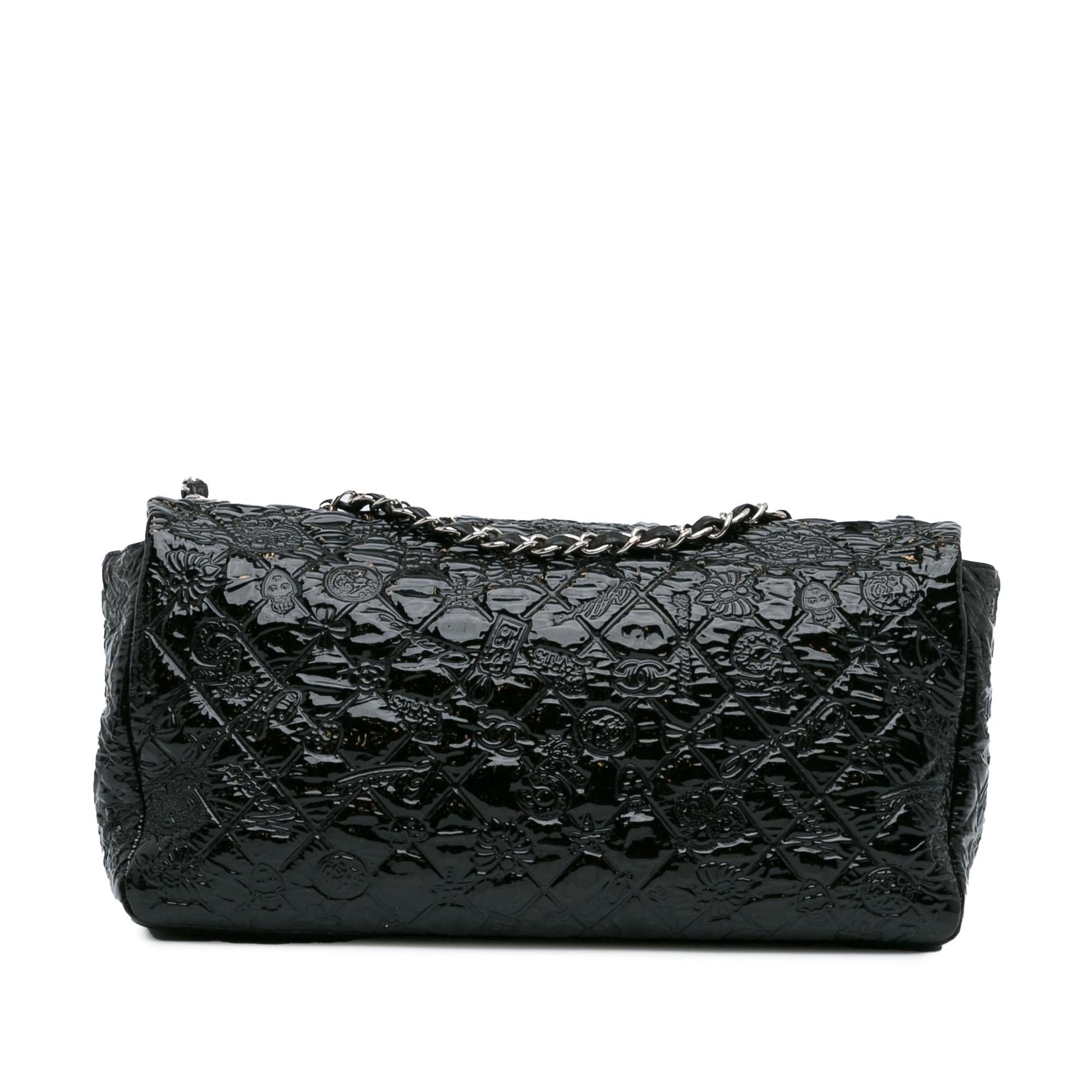Chanel Jumbo Patent Lucky Symbols Flap SHG-IatIl6 Handbag