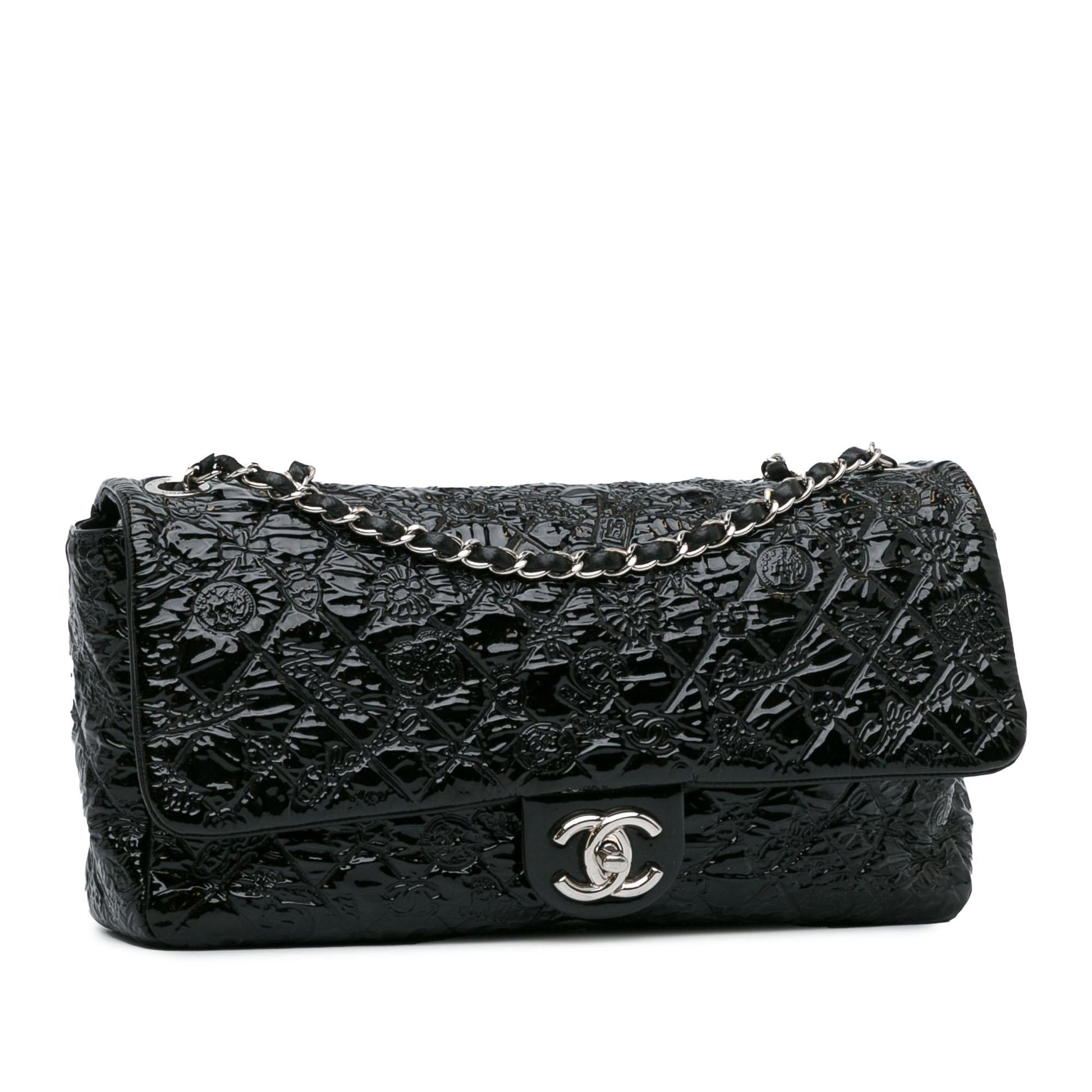 Chanel Jumbo Patent Lucky Symbols Flap (SHG-IatIl6)