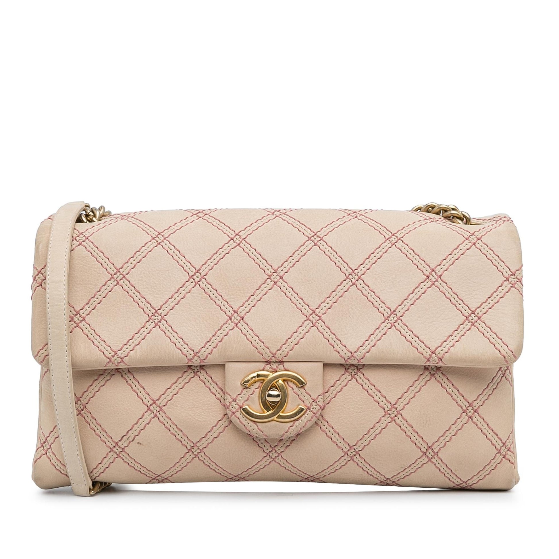 Chanel Jumbo Quilted Calfskin Triple Stitched Flap Handbag