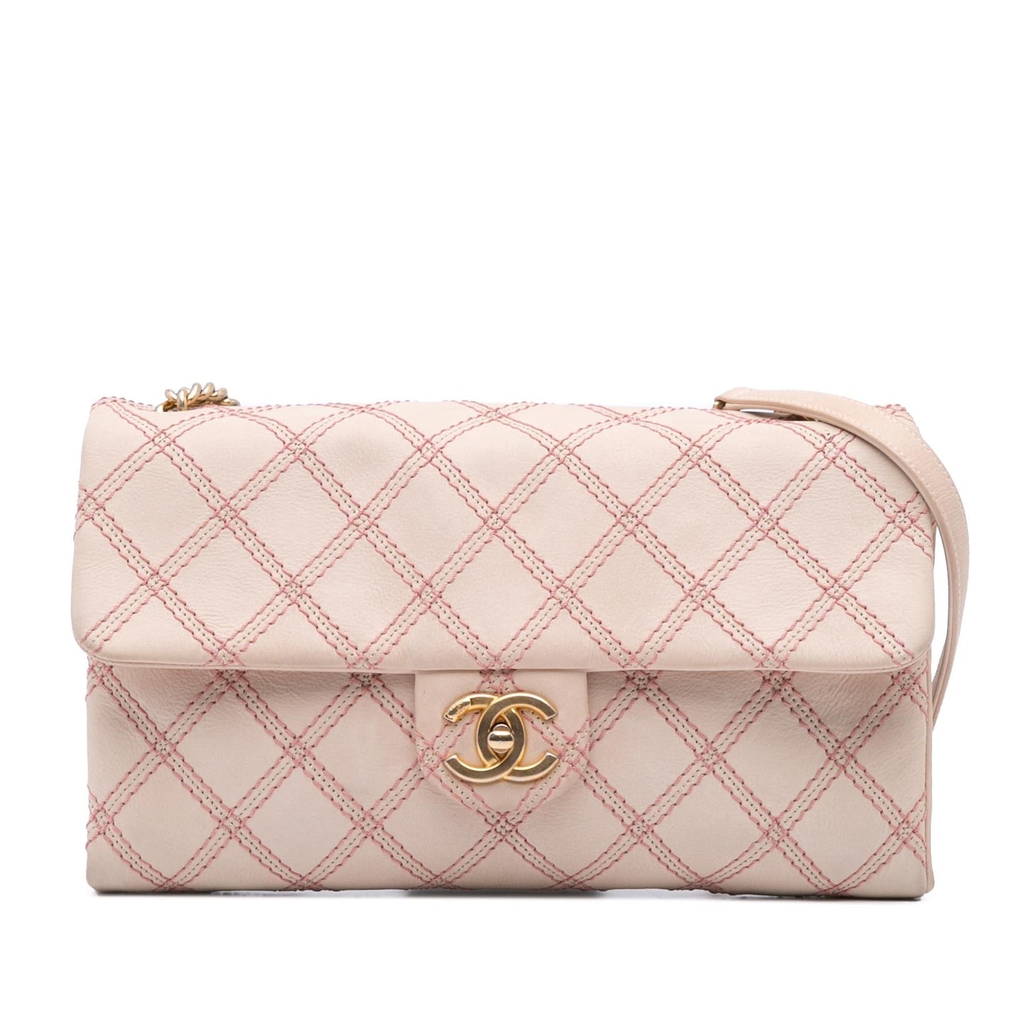 Chanel Jumbo Quilted Calfskin Triple Stitched Flap Handbag Stitched Flap