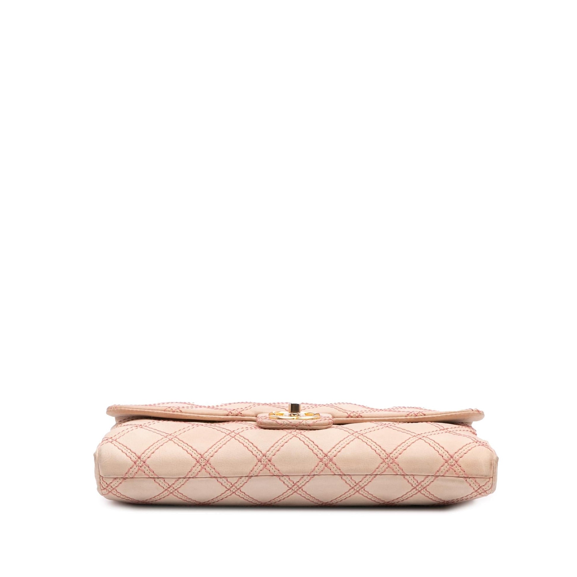 Chanel Jumbo Quilted Calfskin Triple Stitched Flap Handbag Flap 3