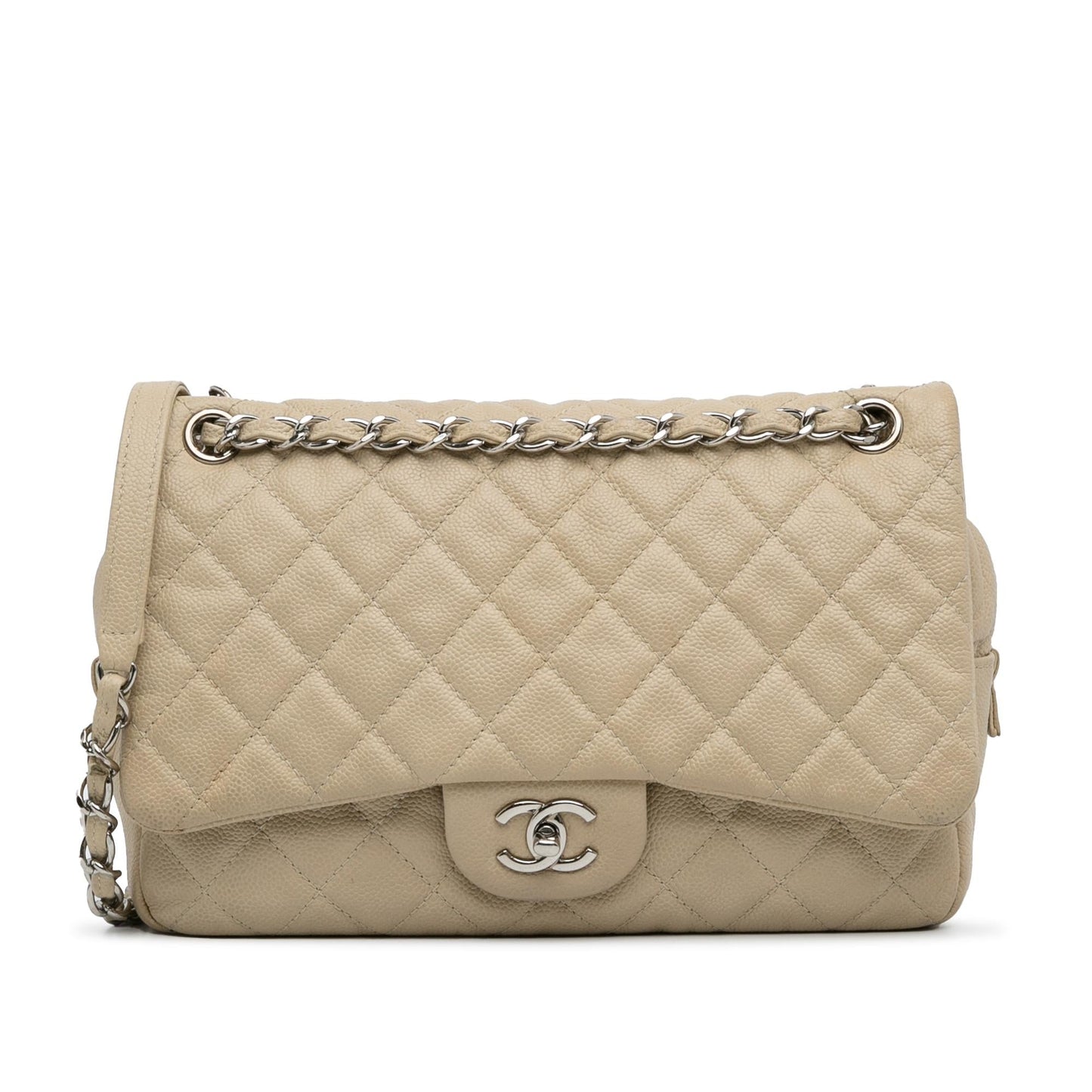 Chanel Jumbo Quilted Caviar Easy Flap SHG-W56d2b Shoulder Bag